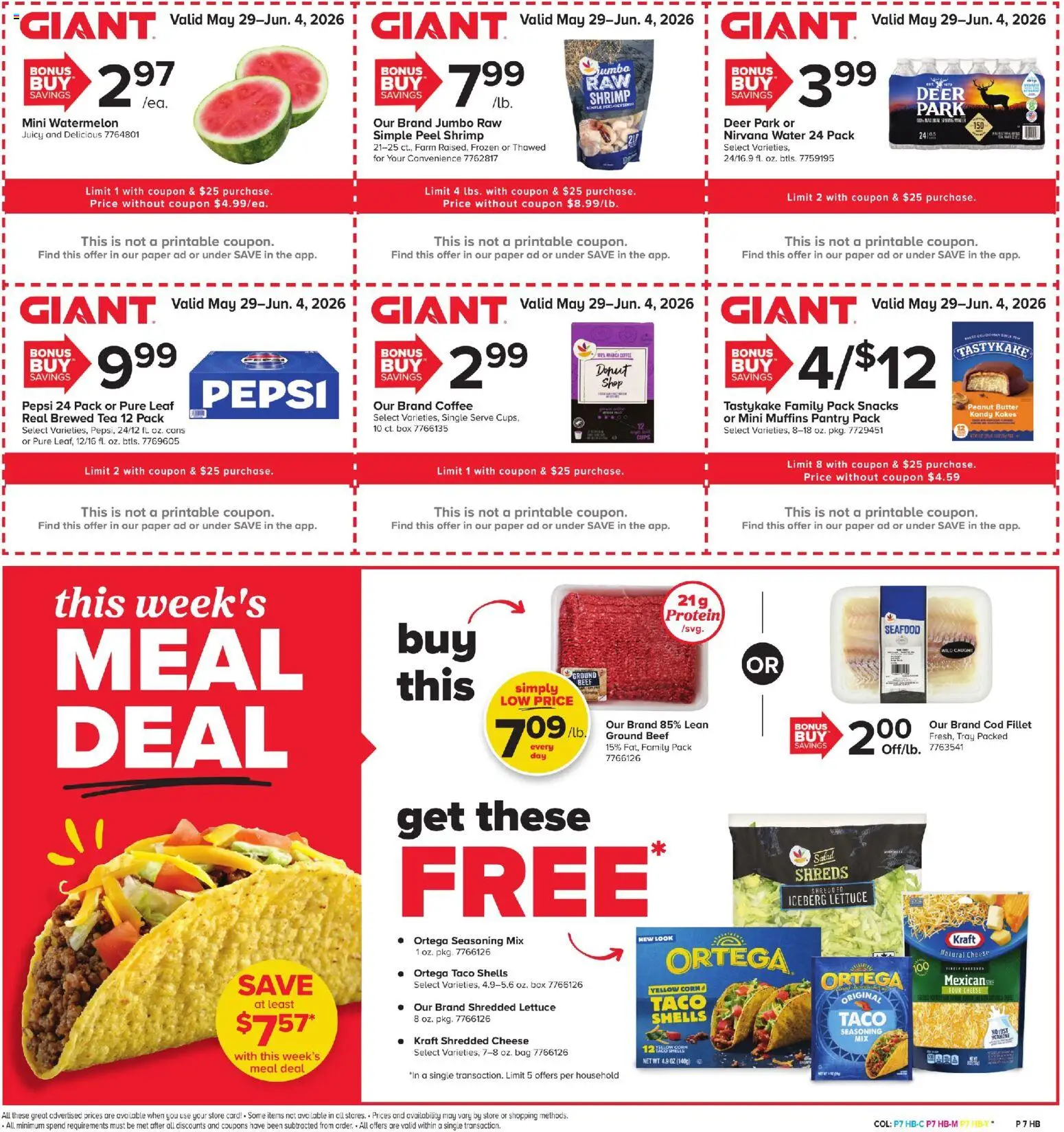 Giant Weekly Ad - valid from 29.05.2026 | Page: 4 | Products: Butter, Beef, Water, Bag