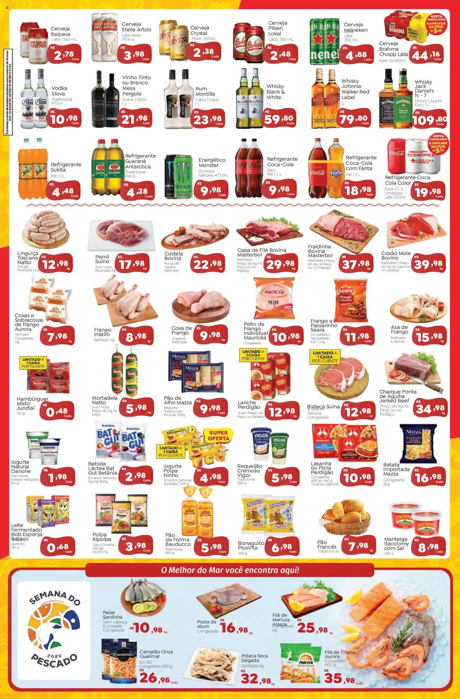 Novo Atacarejo Folheto - válido de 03/09/2026 | Página: 3 | Produtos: Caju, Alho, Monster, Filé de tilápia