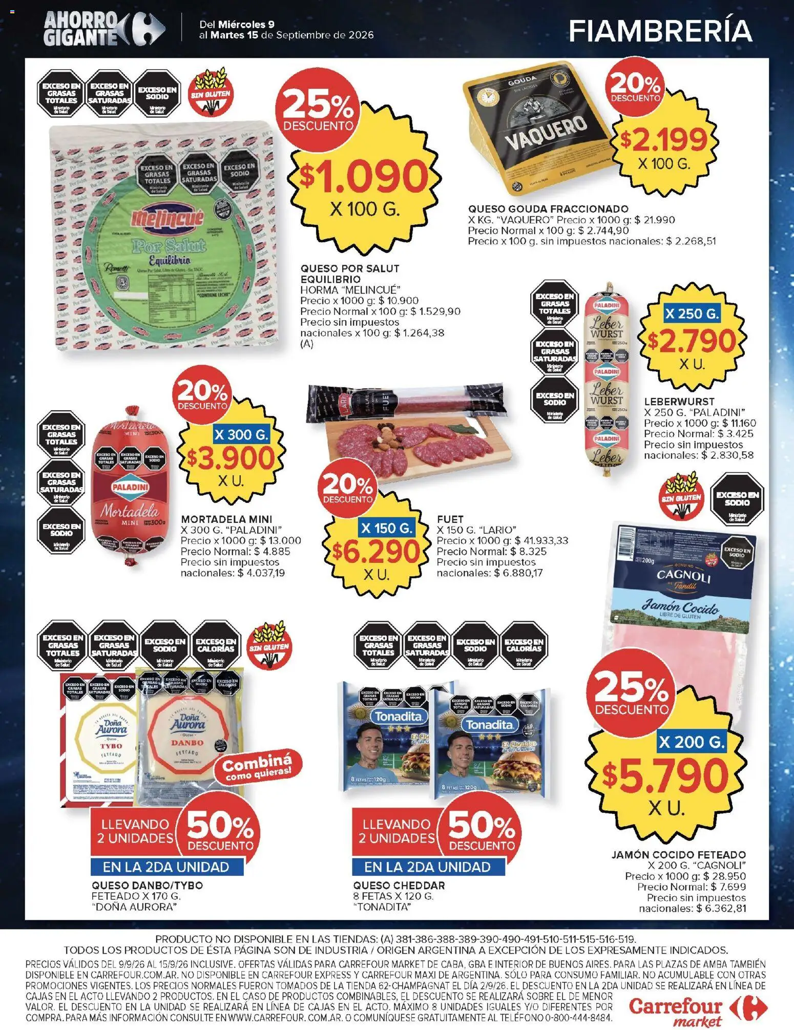 Carrefour Market catálogo │ válido desde el 09/09/2026 | Página: 10 | Productos: Teléfono, Sobre, Leche, Queso