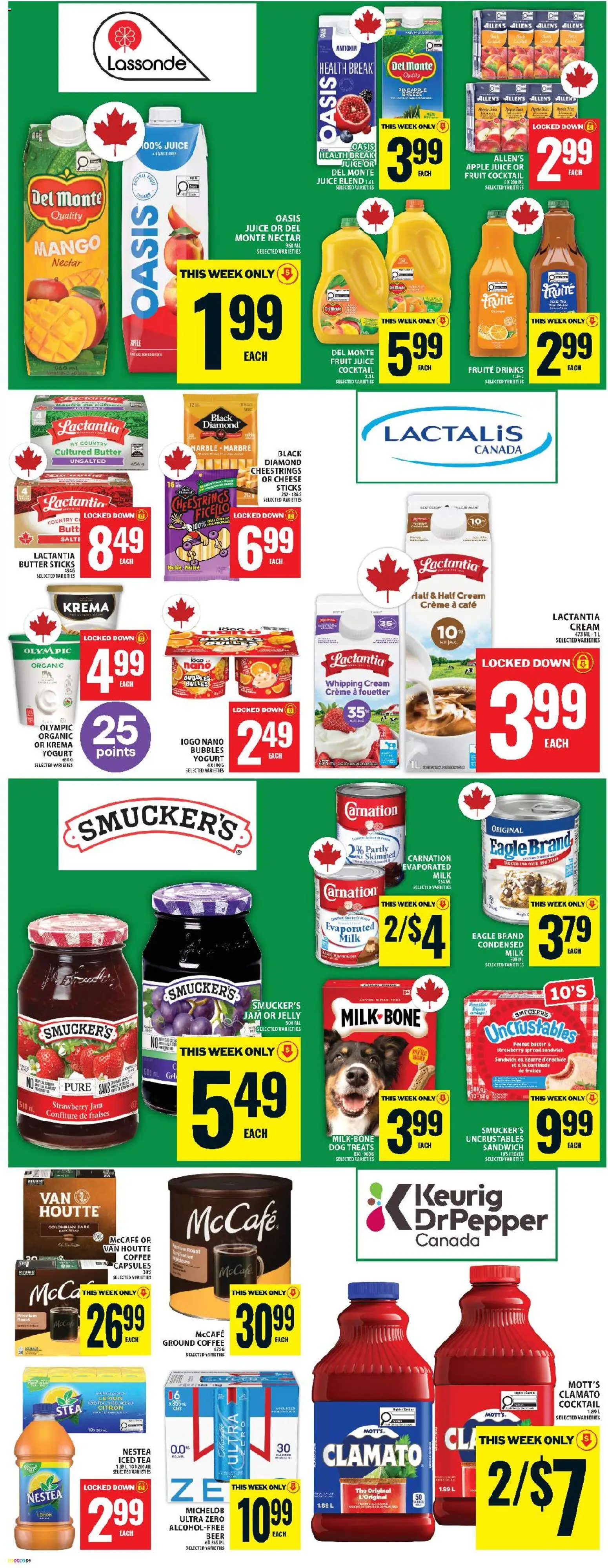 Food Basics flyer valid from 09.04.2026 | Page: 11 | Products: Butter, Yogurt, Pumpkin, Juice