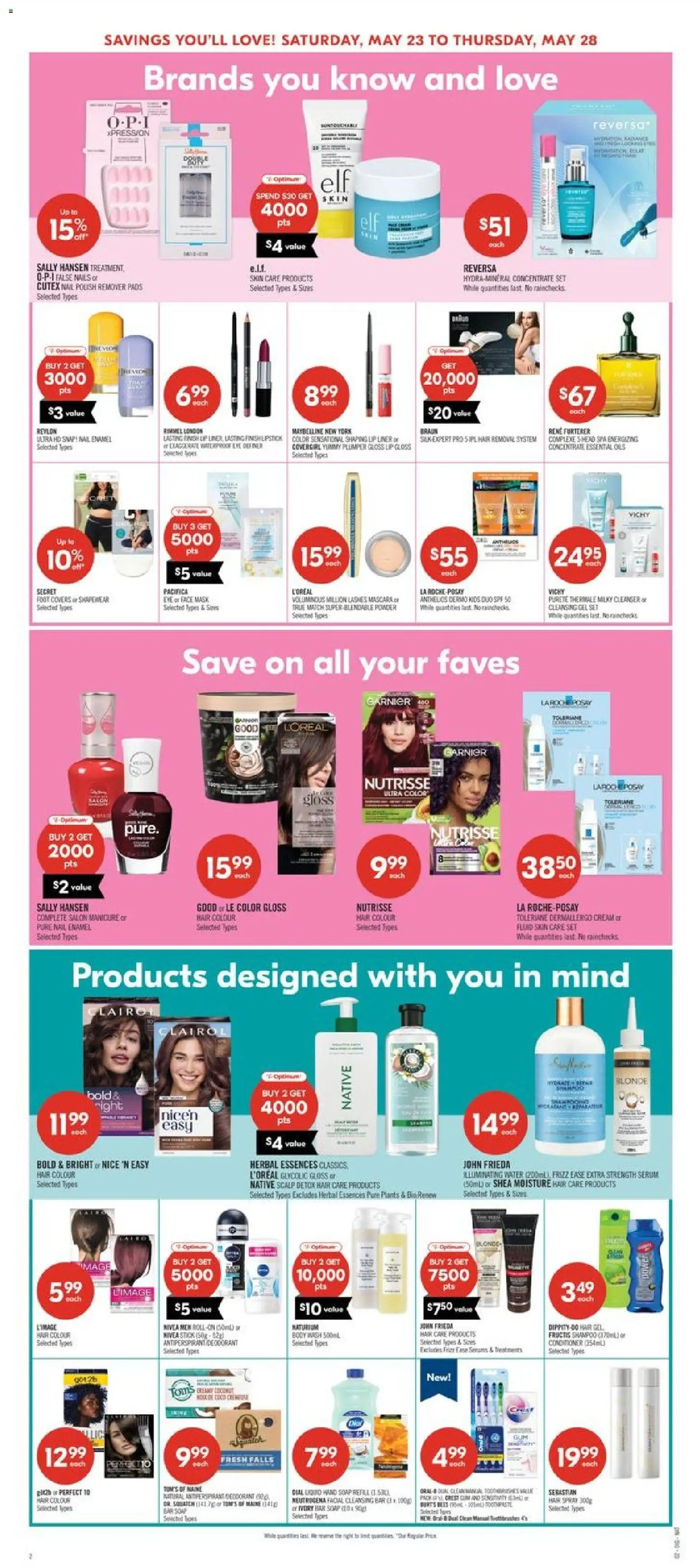 Shoppers flyer valid from 22.05.2026 | Page: 15 | Products: Cream, Nail polish, Shampoo, Conditioner