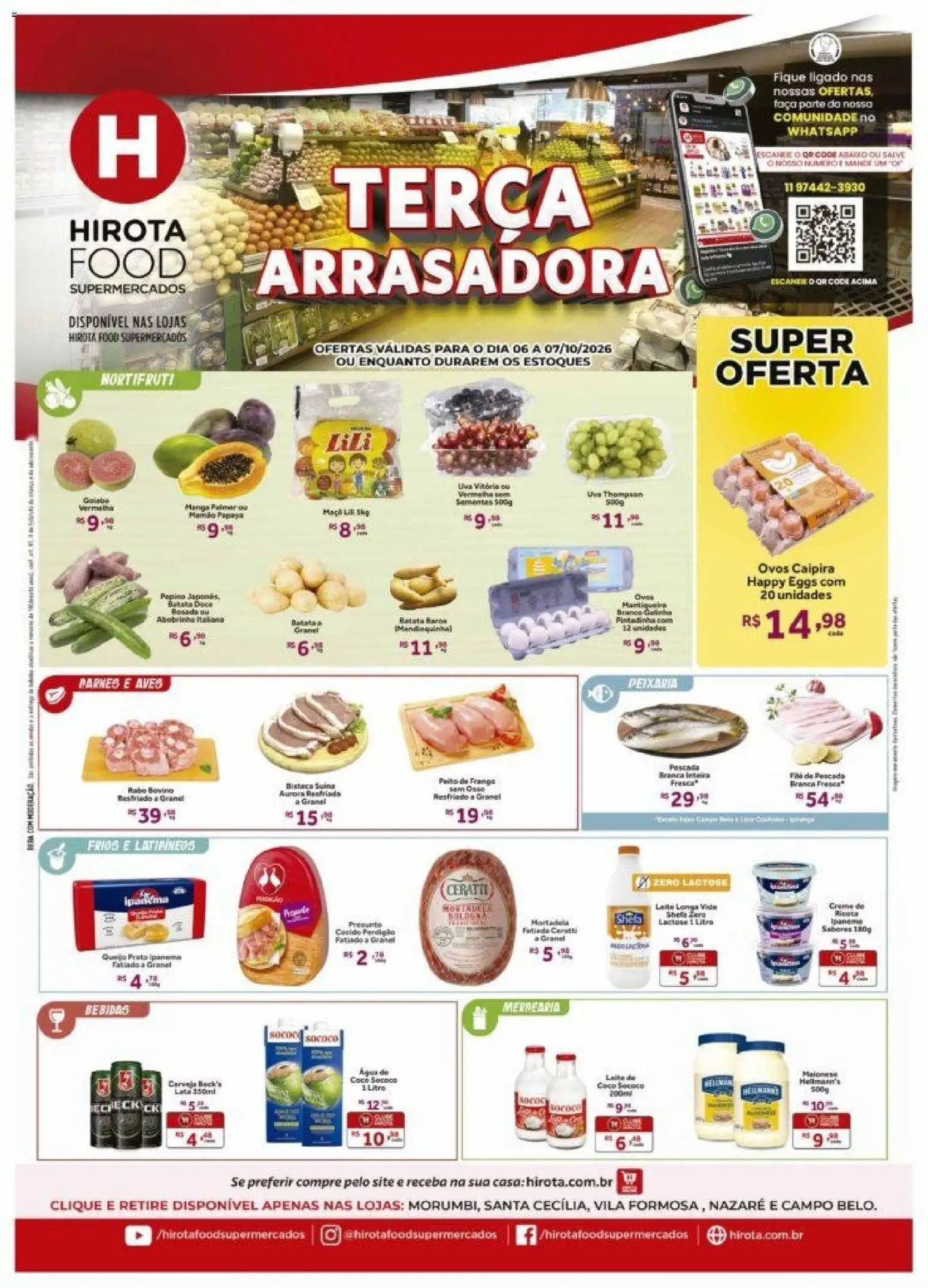 Hirota Food Terça-feira 6 Outubro Ofertas Top