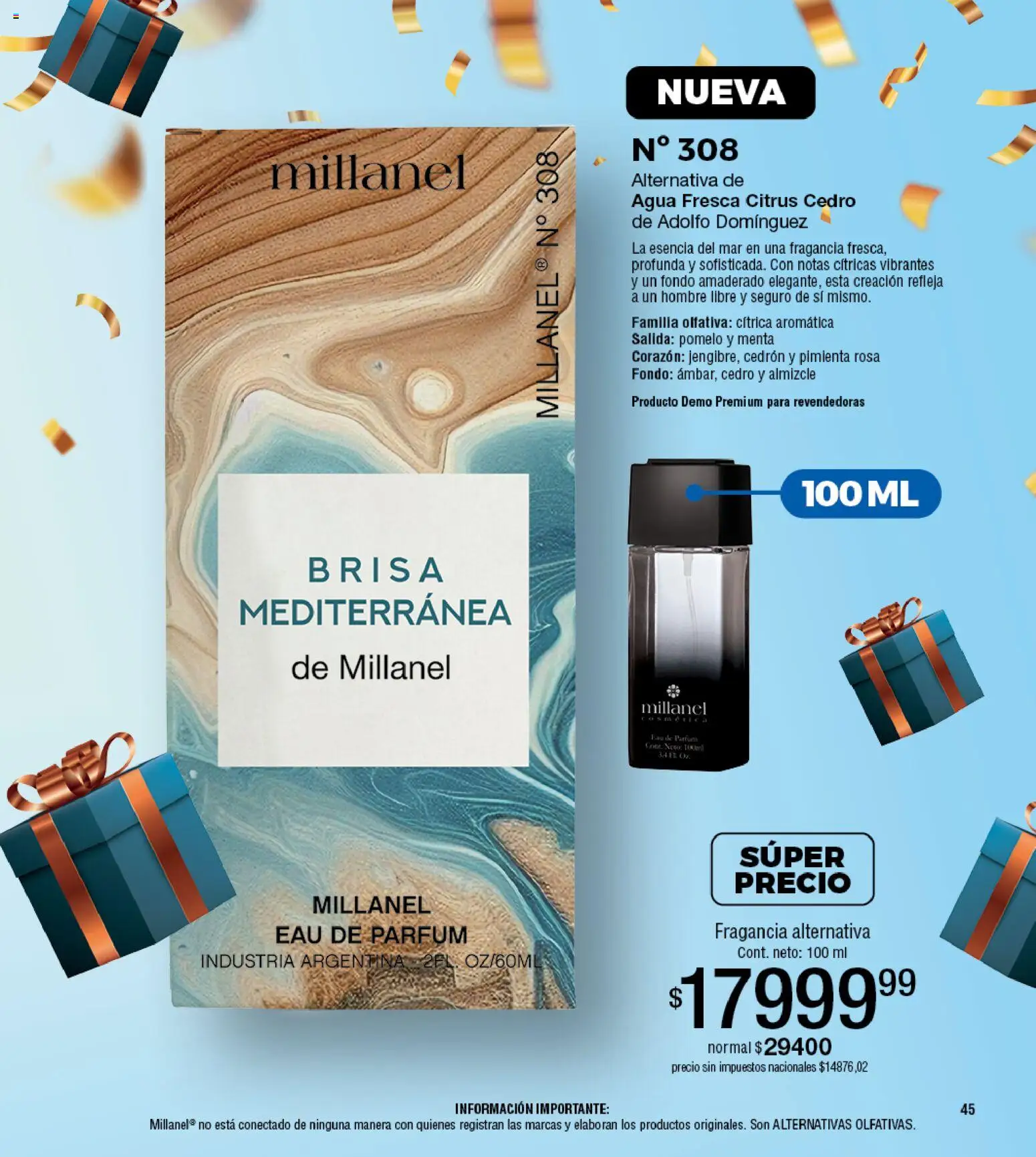 Millanel - Catálogo │ válido desde el 25.05.2026 | Página: 45 | Productos: Fragancia, Pimienta, Agua, Pomelo