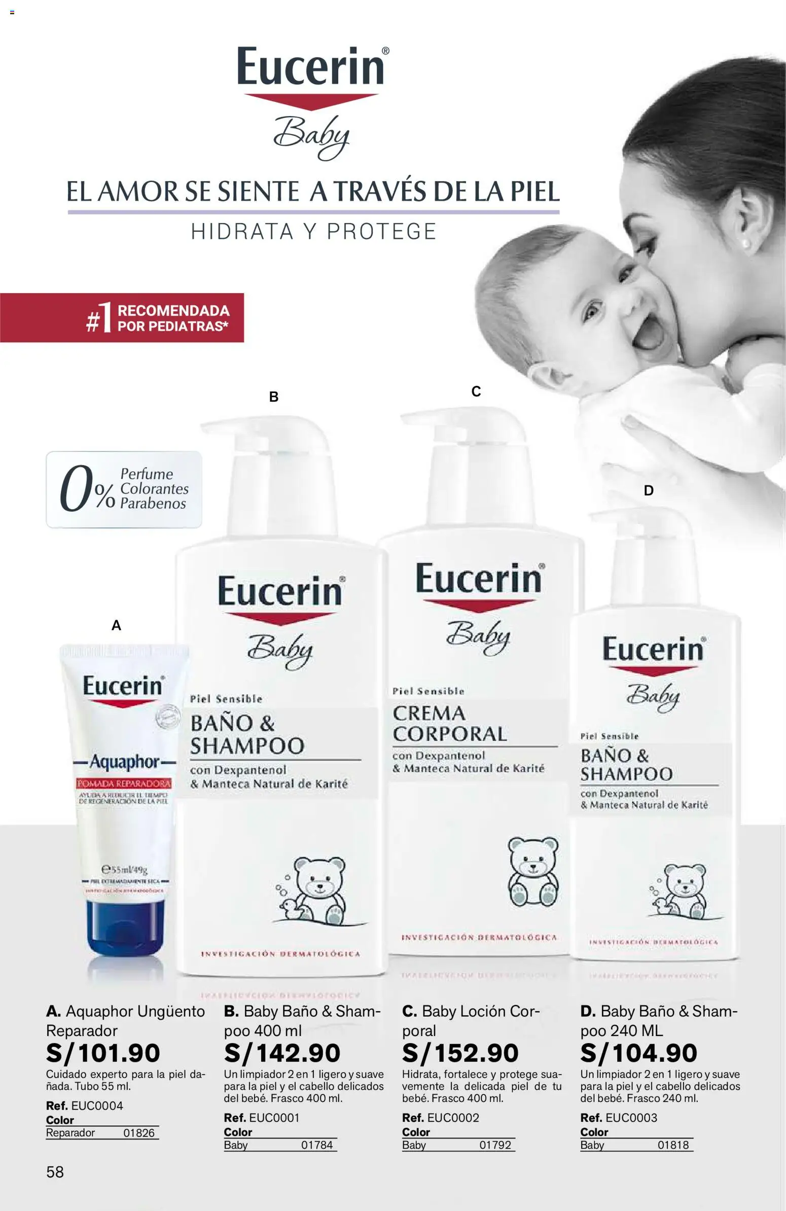Catálogo Leonisa válido desde 24/08/2026 | Página: 58 | Productos: Shampoo, Baño, Manteca, Perfume