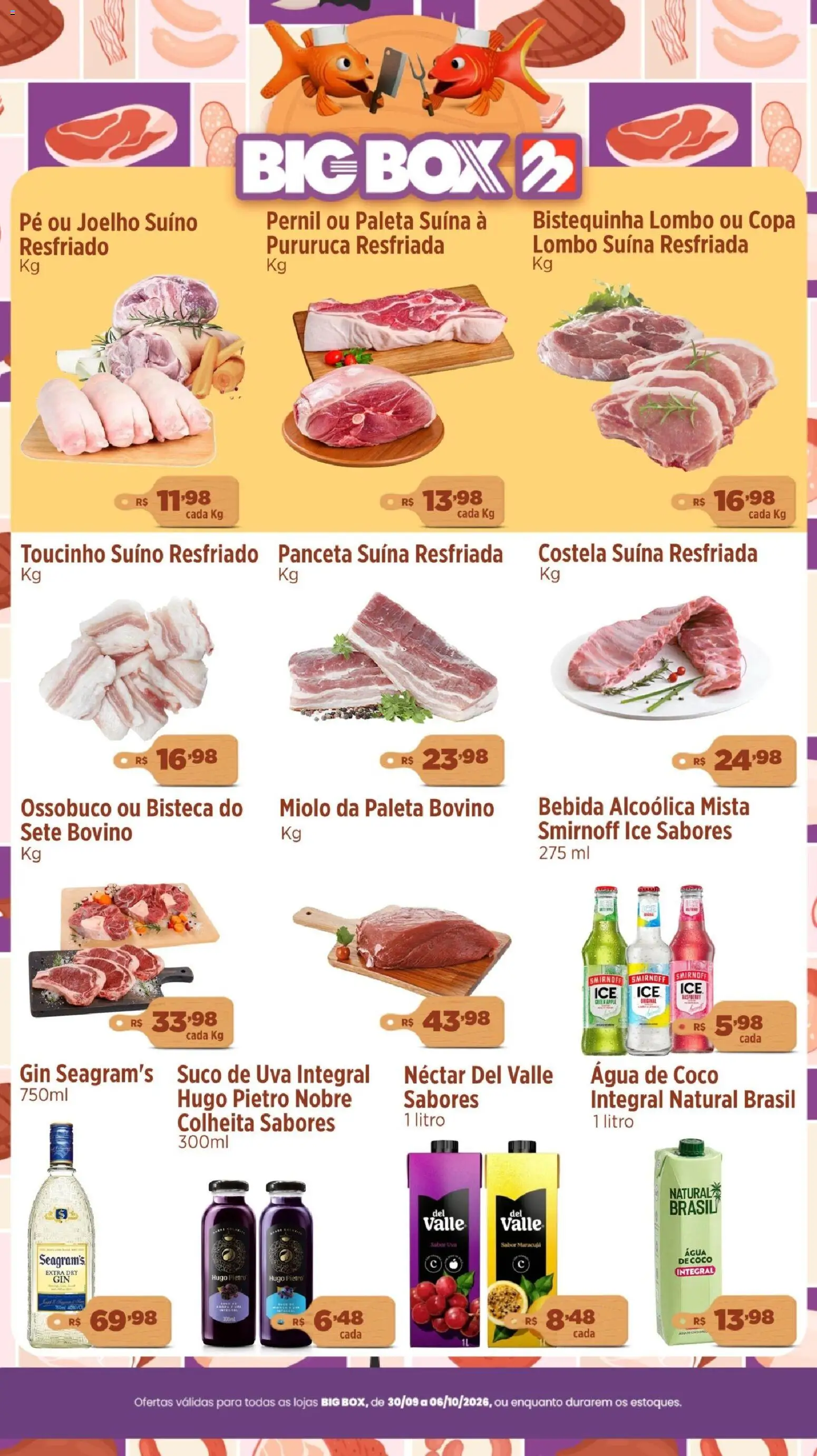 Big Box Folheto - válido de 30/09/2026 | Página: 2 | Produtos: Joelho suíno, Lombo, Pernil, Paleta suína