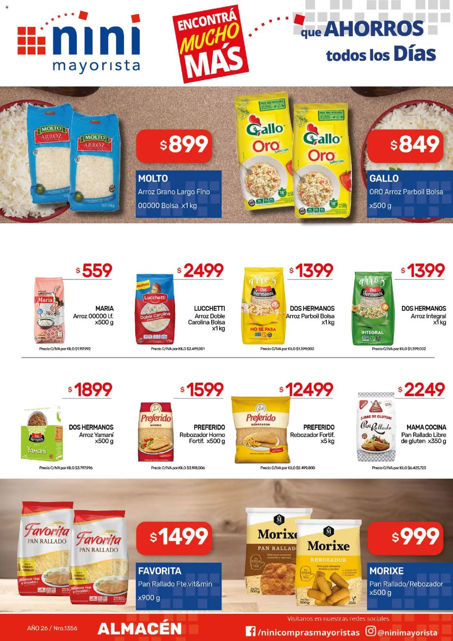 NINI Mayorista ofertas │ válido desde el 20.04.2026 | Página: 23 | Productos: Horno, Cocina, Arroz, Pan rallado