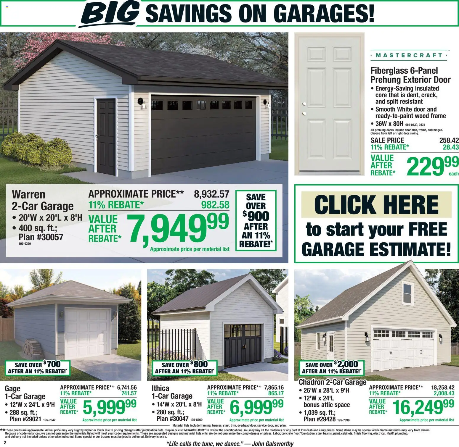 Menards Weekly Ad - valid from 08/13/2026 | Page: 2 | Products: Doors