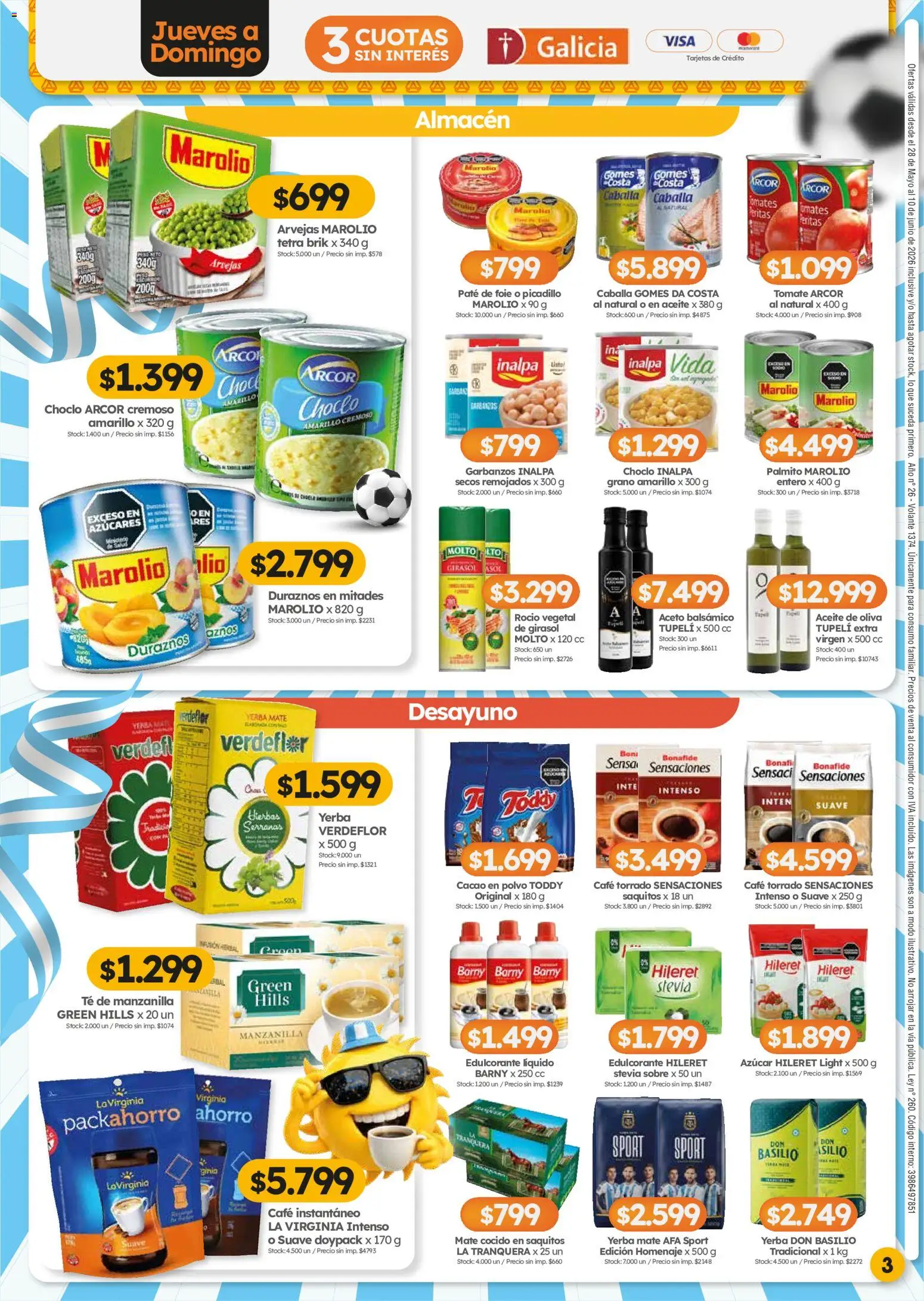 Cordiez ofertas │ válido desde el 28.05.2026 | Página: 3 | Productos: Azucar, Yerba, Arvejas, Té