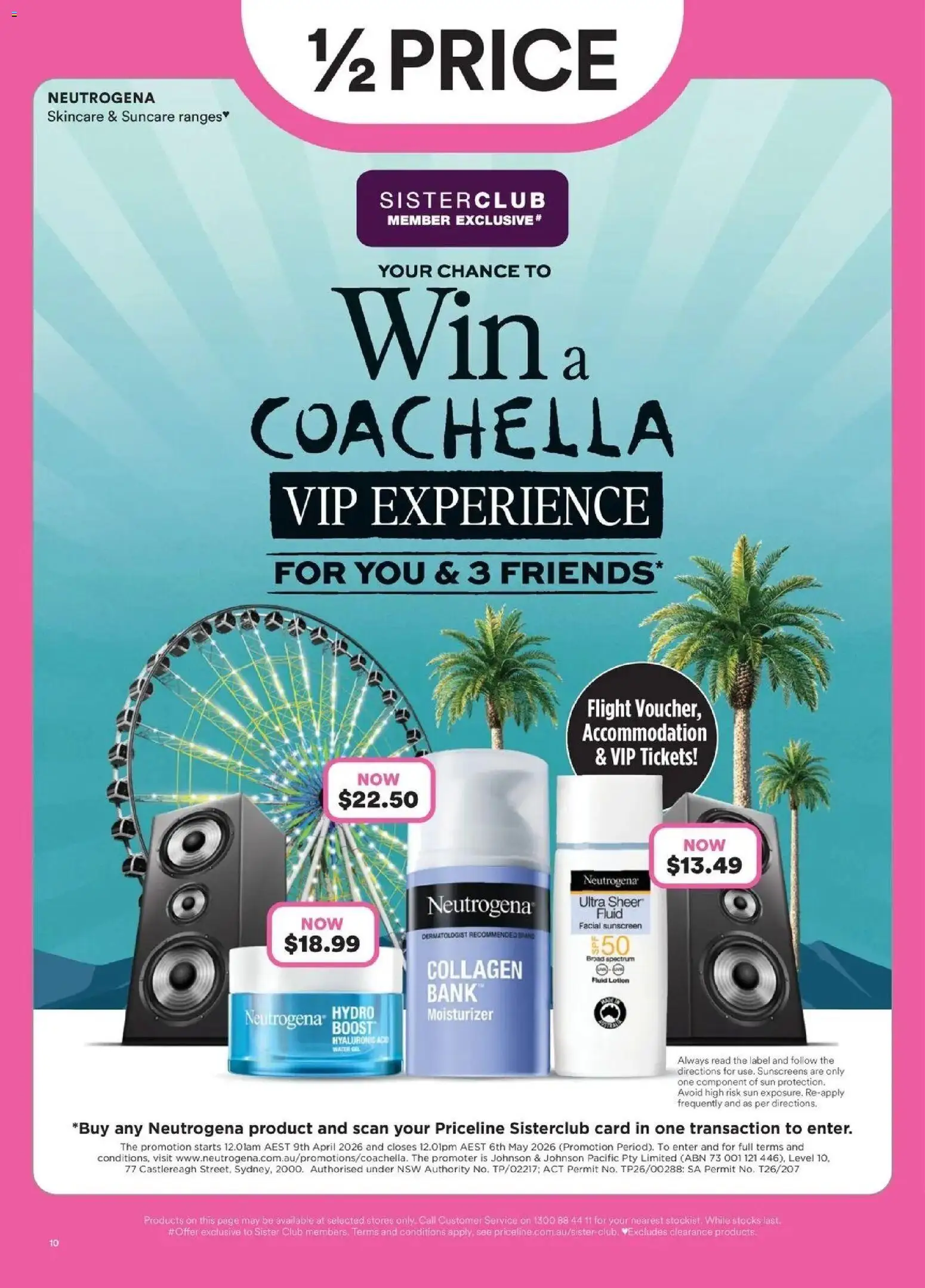 Priceline Pharmacy catalogue - valid from 23.04.2026 | Page: 10 | Products: Sunscreen, Lotion, Water, Collagen