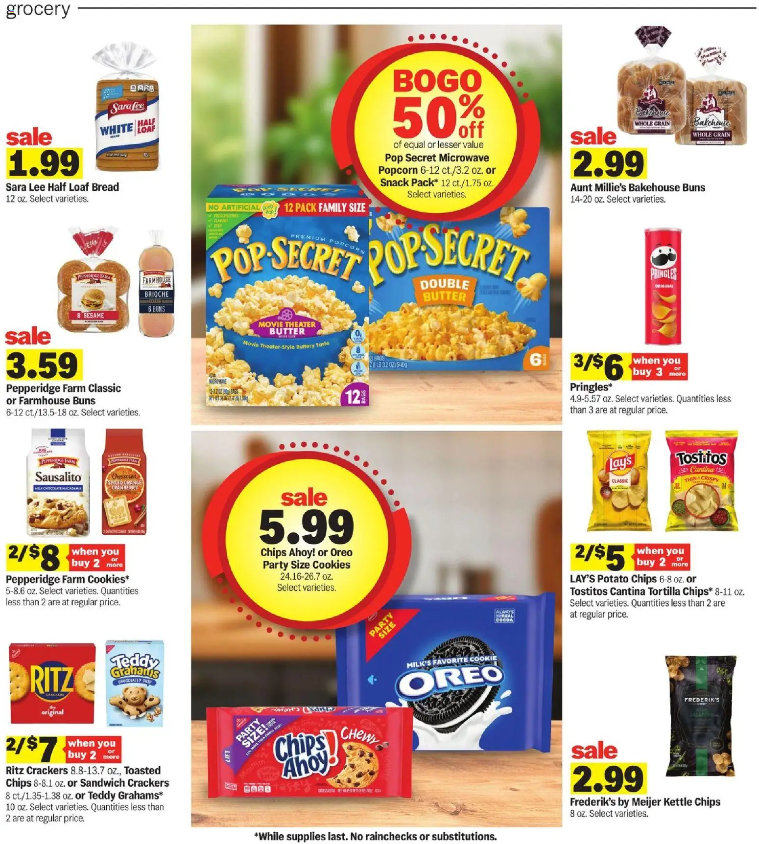 Meijer Weekly Ad - MI - valid from 09/23/2026 | Page: 16 | Products: Sesame, Bread, Cookies, Kettle