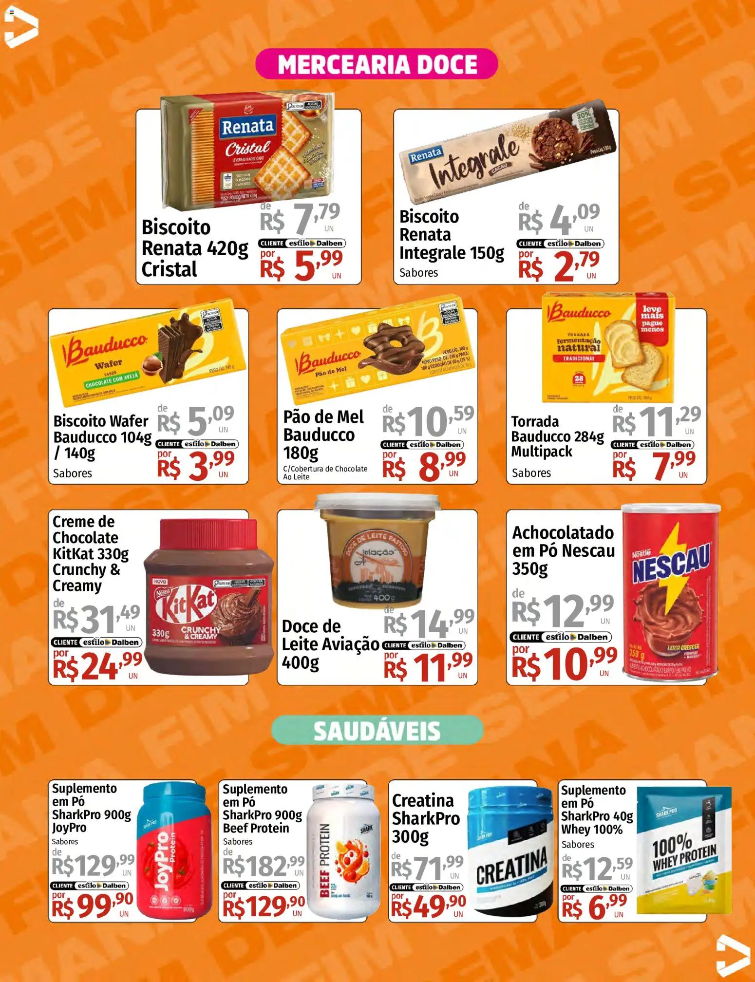 Supermercado Dalben Folheto - válido de 01.05.2026 | Página: 6 | Produtos: Nescau, Pão, Chocolate, Whey protein