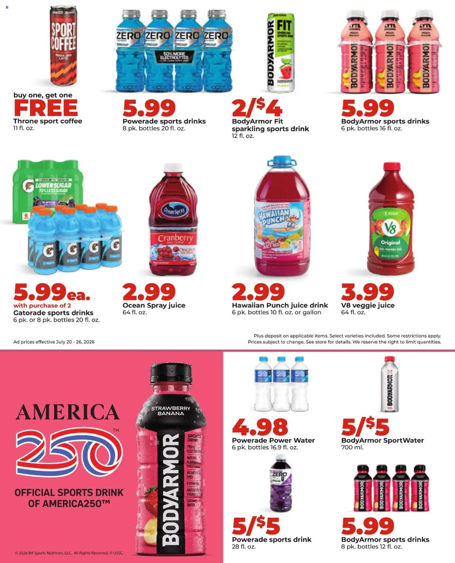 HyVee Weekly Ad - valid from 07/20/2026 | Page: 27 | Products: Coffee, Juice, Water, Sugar