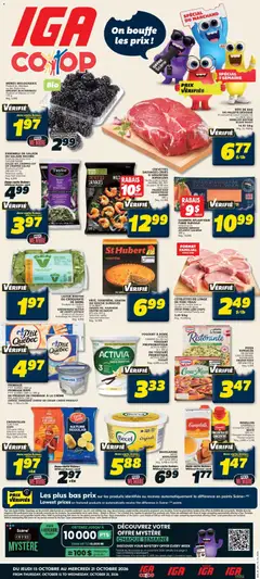 Preview of IGA weekly flyer / circulaire from shop IGA valid from Oct 15, 2026
