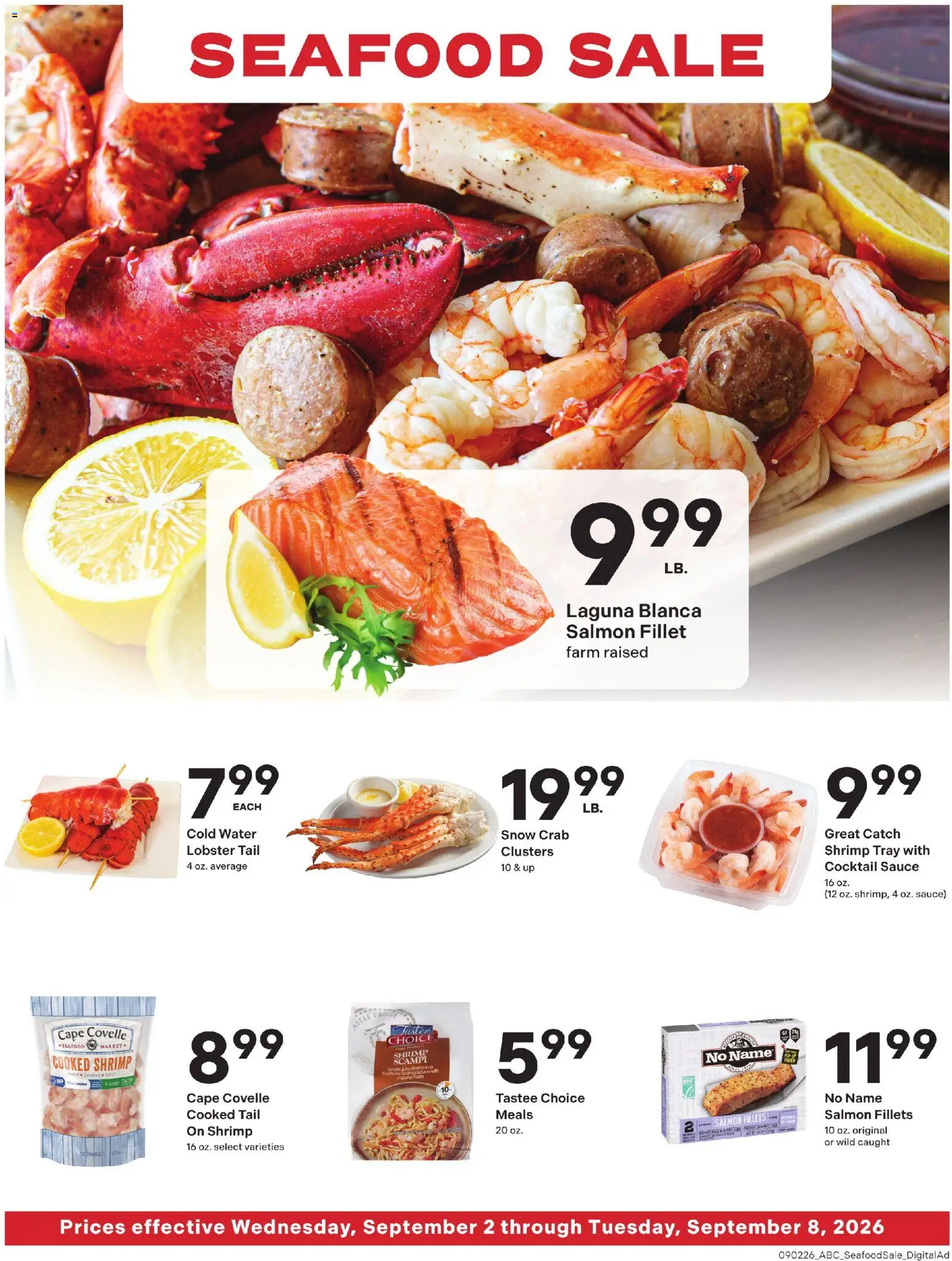 Coborn's Weekly Ad - valid from 09/09/2026 | Page: 9 | Products: Shrimp, Water, Sauce, Salmon