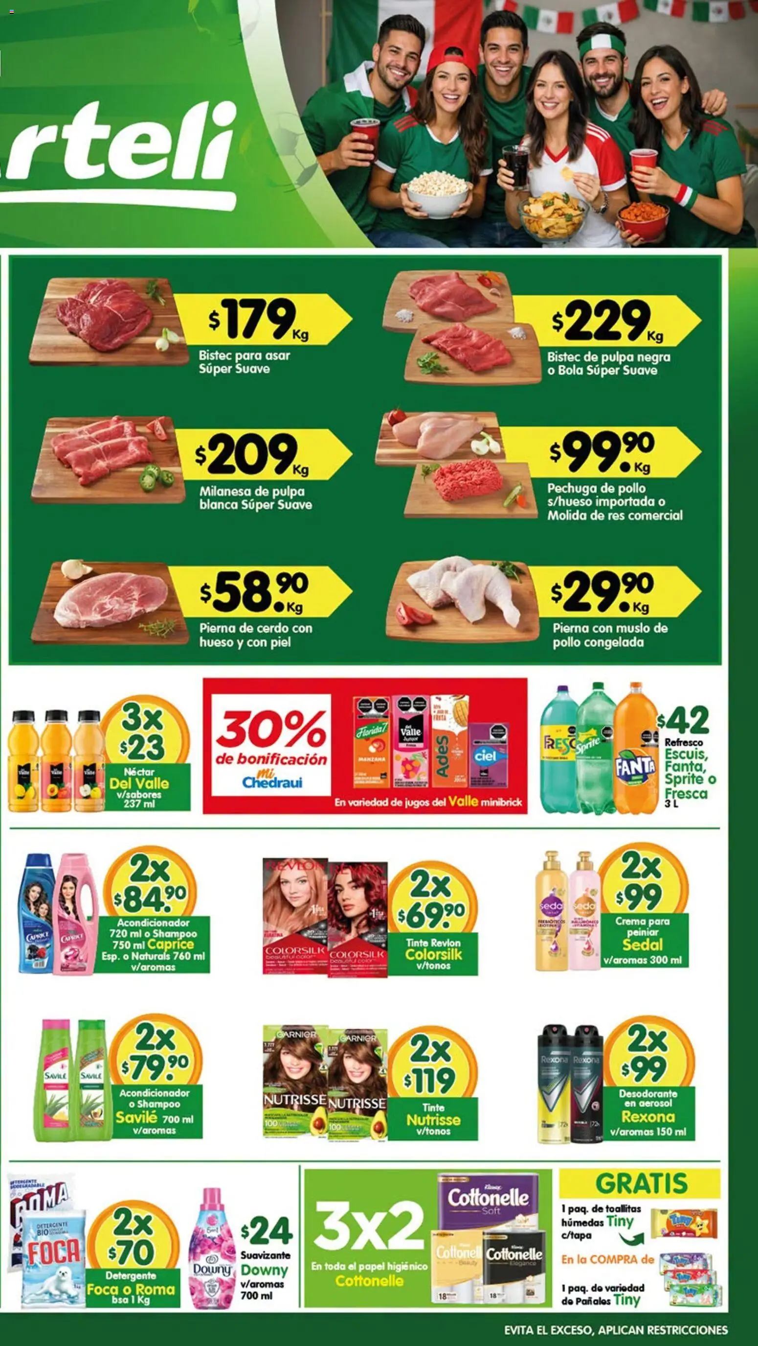 Nuevas ofertas de Arteli válidas en toda la República Mexicana desde el 26/06/2026. ¡Encuentra las mejores ofertas en Arteli folleto Express! | Página: 2 | Productos: Pollo, Milanesa, Manzana, Papel higiénico