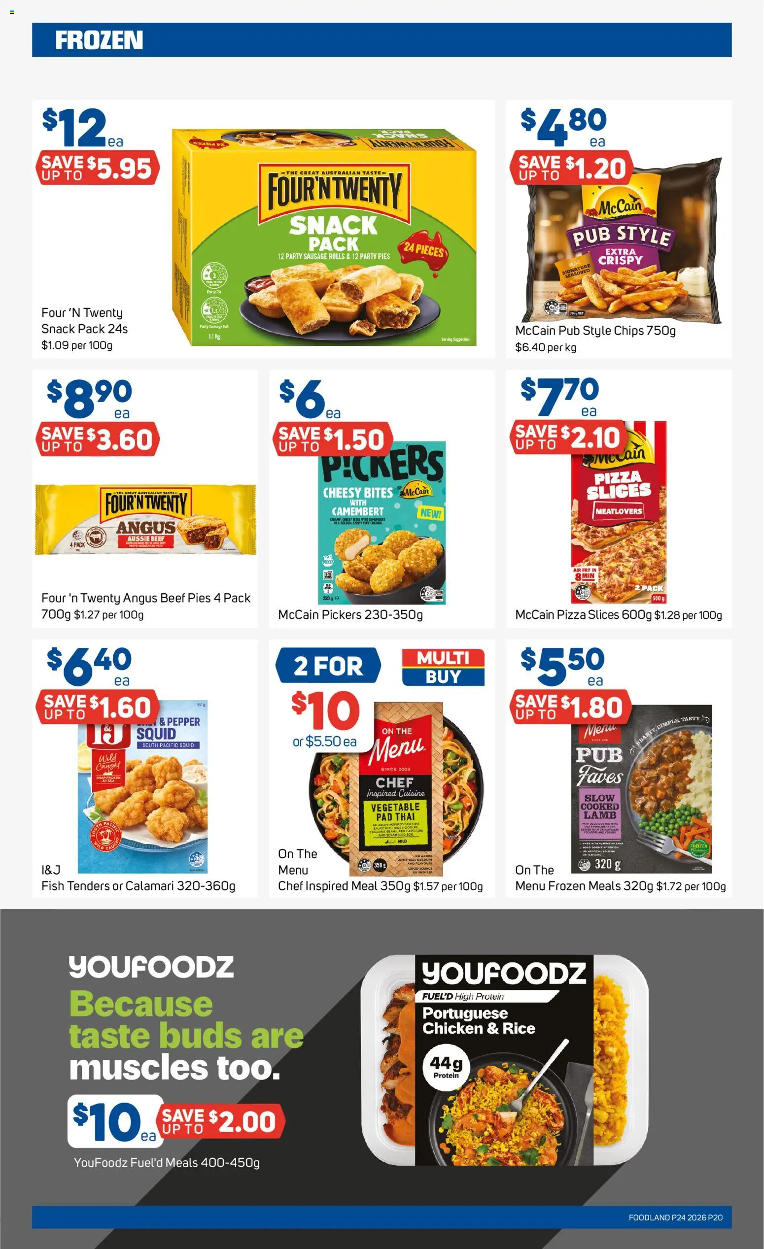 Foodland catalogue - valid from 10.06.2026 | Page: 20 | Products: Pizza, Lamb, Fish, Sauce