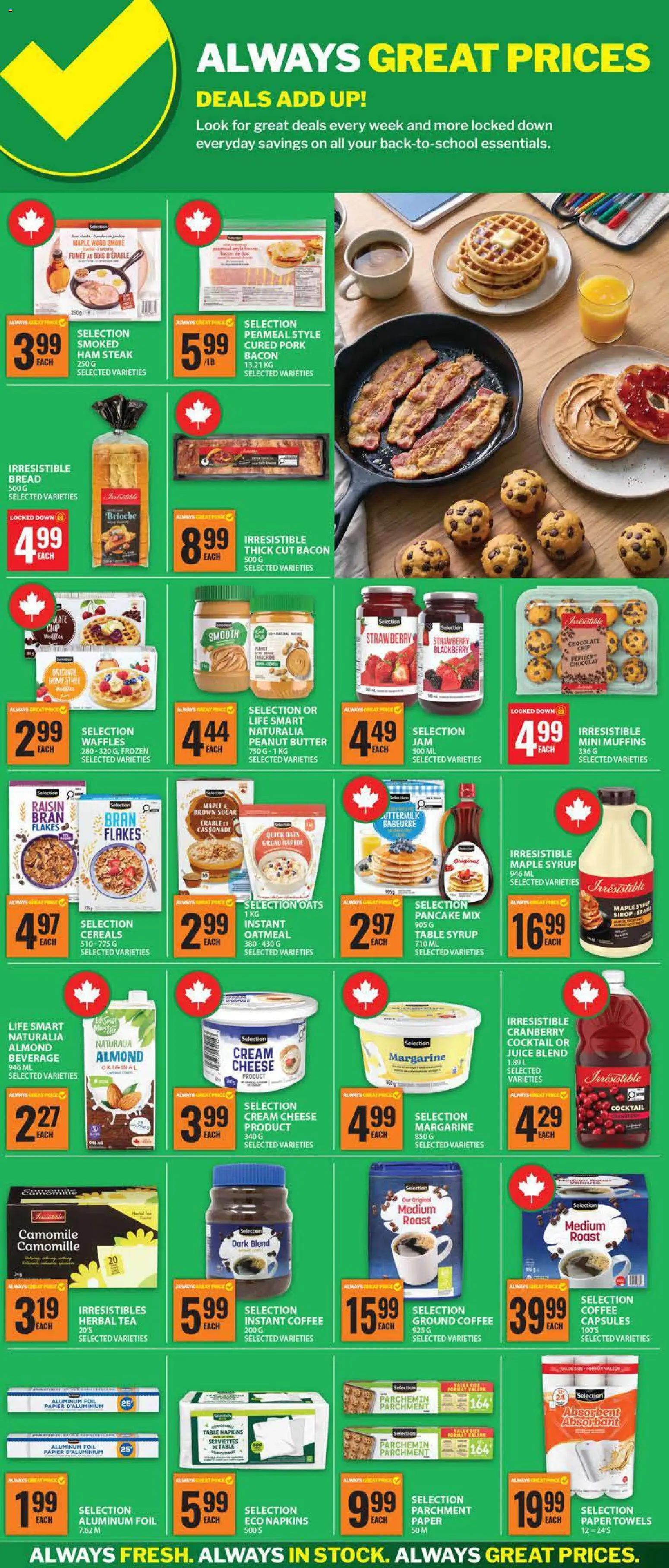 Food Basics flyer valid from Aug 27, 2026 | Page: 2 | Products: Aluminum foil, Butter, Coffee, Chocolate
