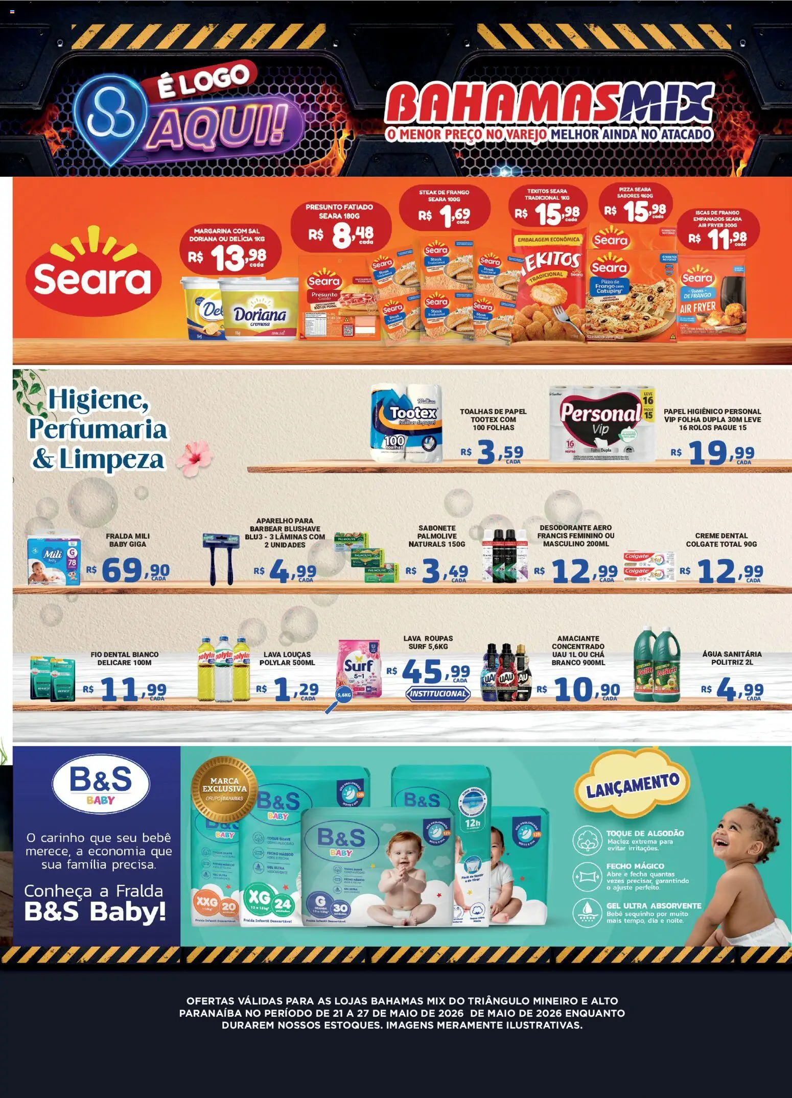 Bahamas Mix Folheto - válido de 21.05.2026 | Página: 3 | Produtos: Maiô, Presunto, Pizza, Margarina