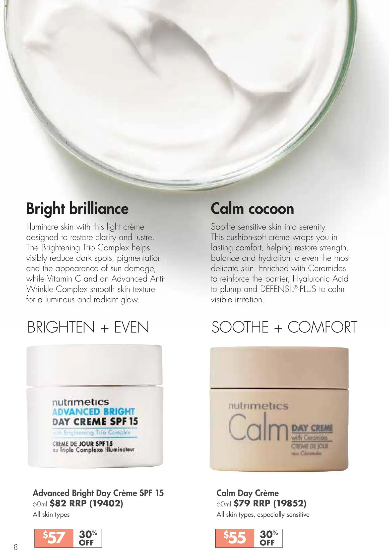 Nutrimetics catalogue - valid from 16/09/2026 | Page: 8 | Products: Light, Sensitive skin, Vitamin