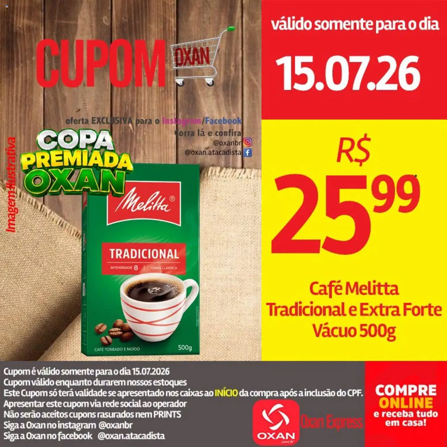 Oxan Atacadista Folheto - válido de 15/07/2026 | Página: 18 | Produtos: Café, Copa