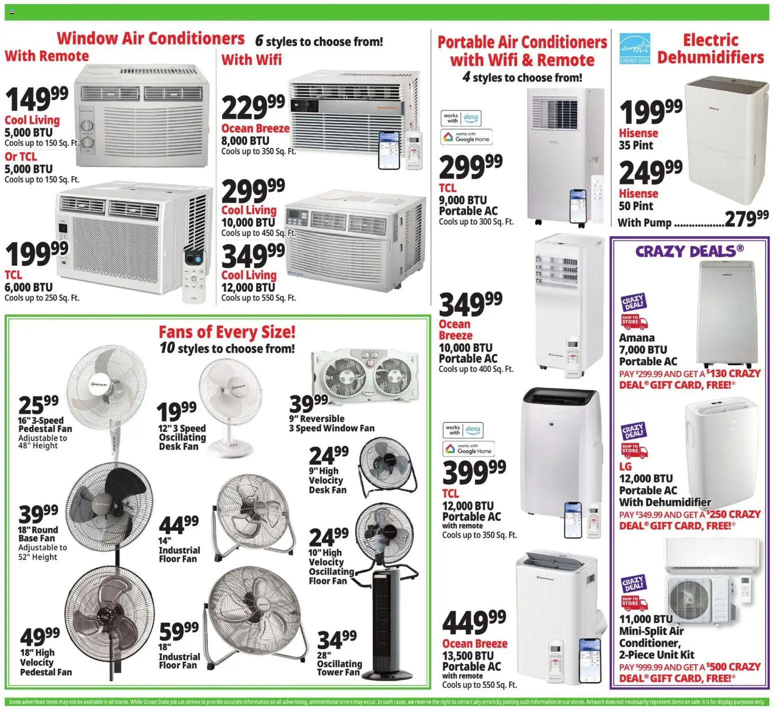 Ocean State Job Lot Weekly Ad - valid from 04.06.2026 | Page: 5 | Products: Pump, Desk, Dehumidifier, Fan
