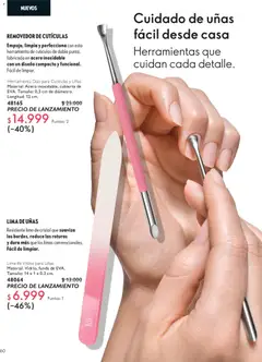 Oriflame catálogo -  Vista previa de la revista de la tienda Oriflame valido desde el 12/09/2026 | Página: 60 | Productos: Herramienta, Lima de uñas, Lima