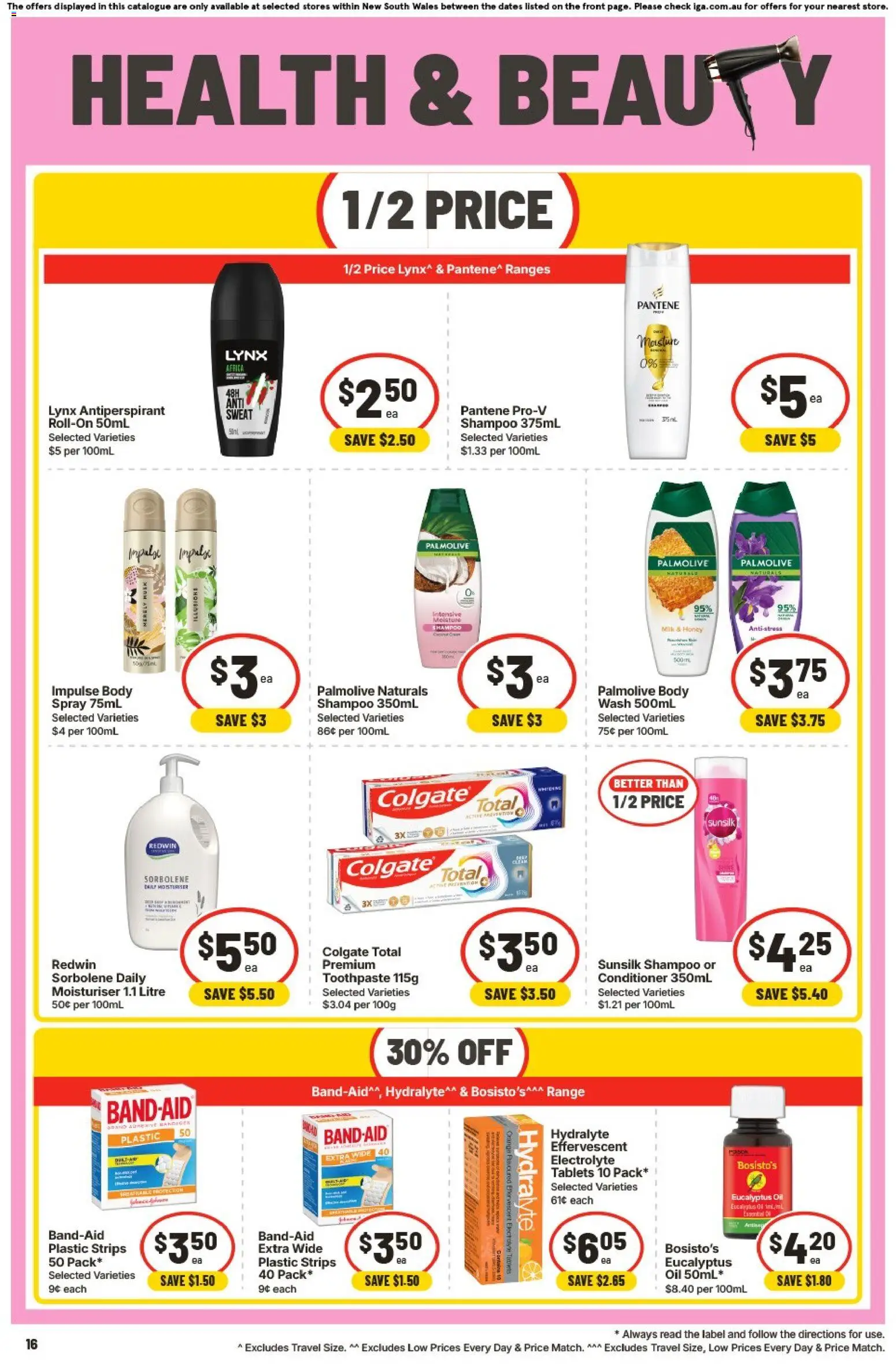 IGA catalogue - valid from 02/09/2026 | Page: 16 | Products: Shampoo, Oil, Strips, Tablets