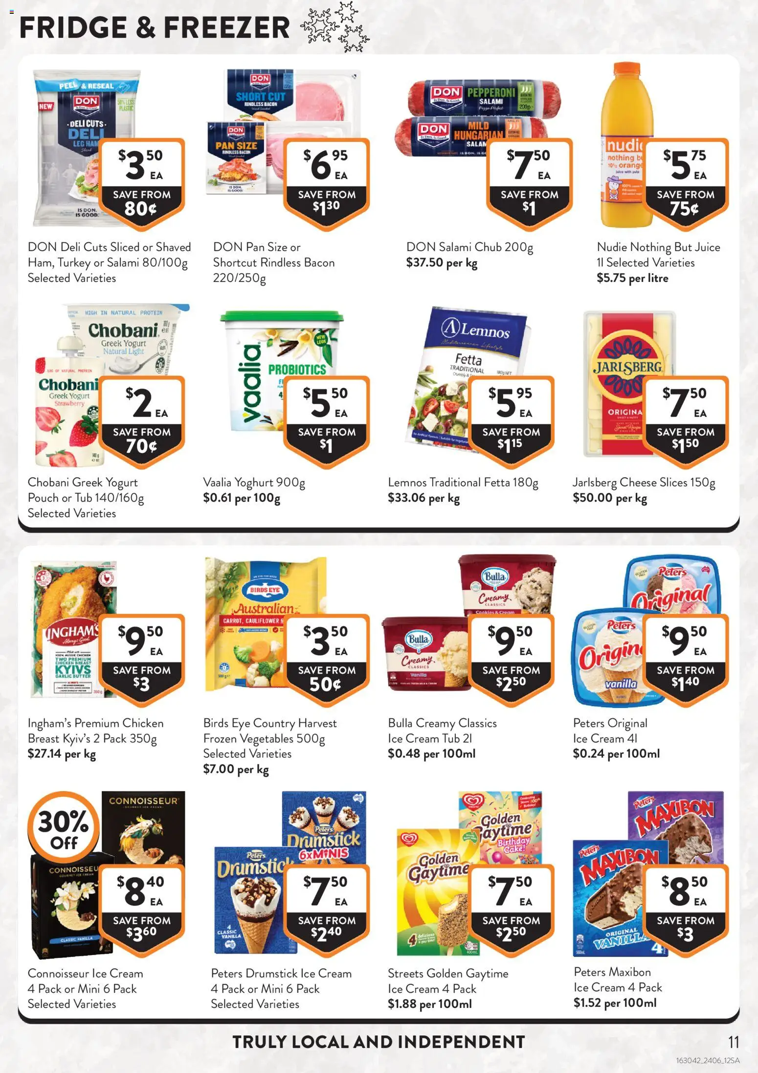 Foodworks catalogue - valid from 24/06/2026 | Page: 11 | Products: Yoghurt, Ham, Peel, Freezer