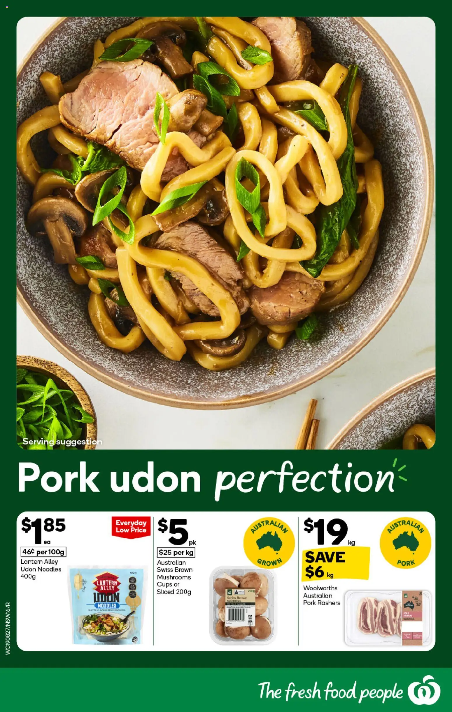 Woolworths catalogue - valid from 19/08/2026 | Page: 16 | Products: Cups, Pork, Mushrooms, Noodles