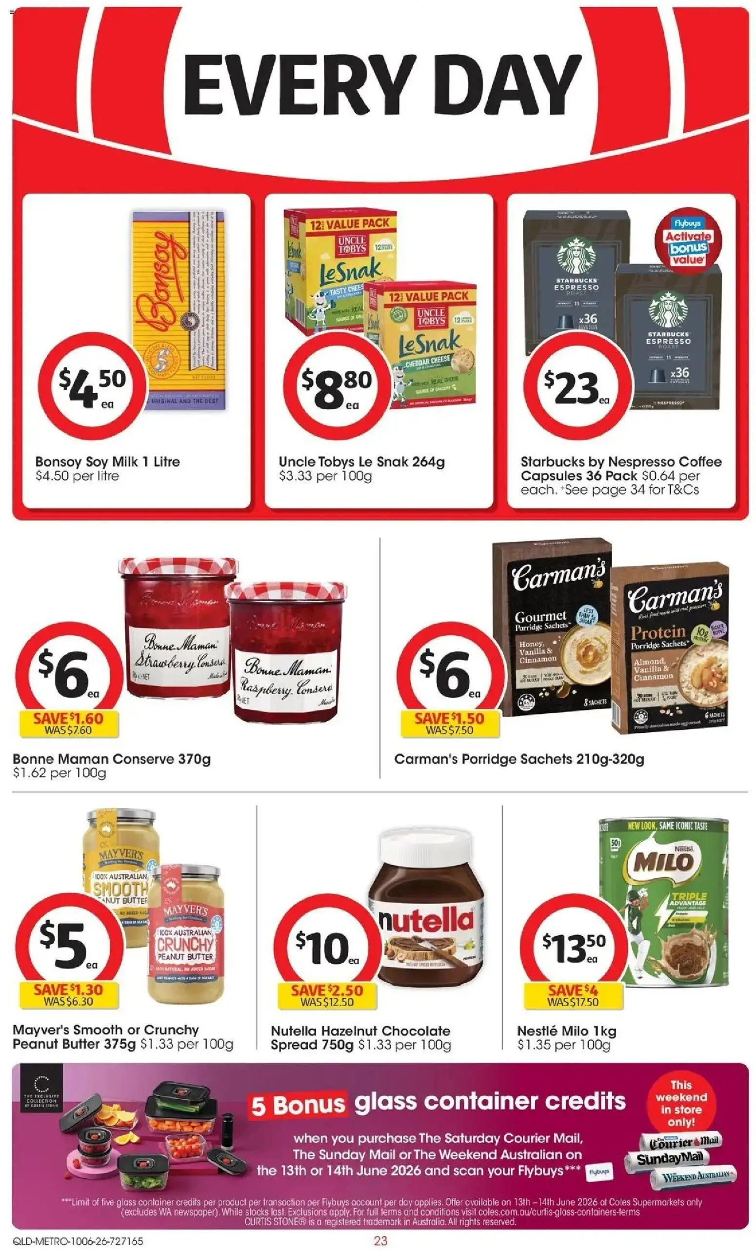 Coles catalogue - valid from 09.06.2026 | Page: 23 | Products: Butter, Coffee, Chocolate, Nutella