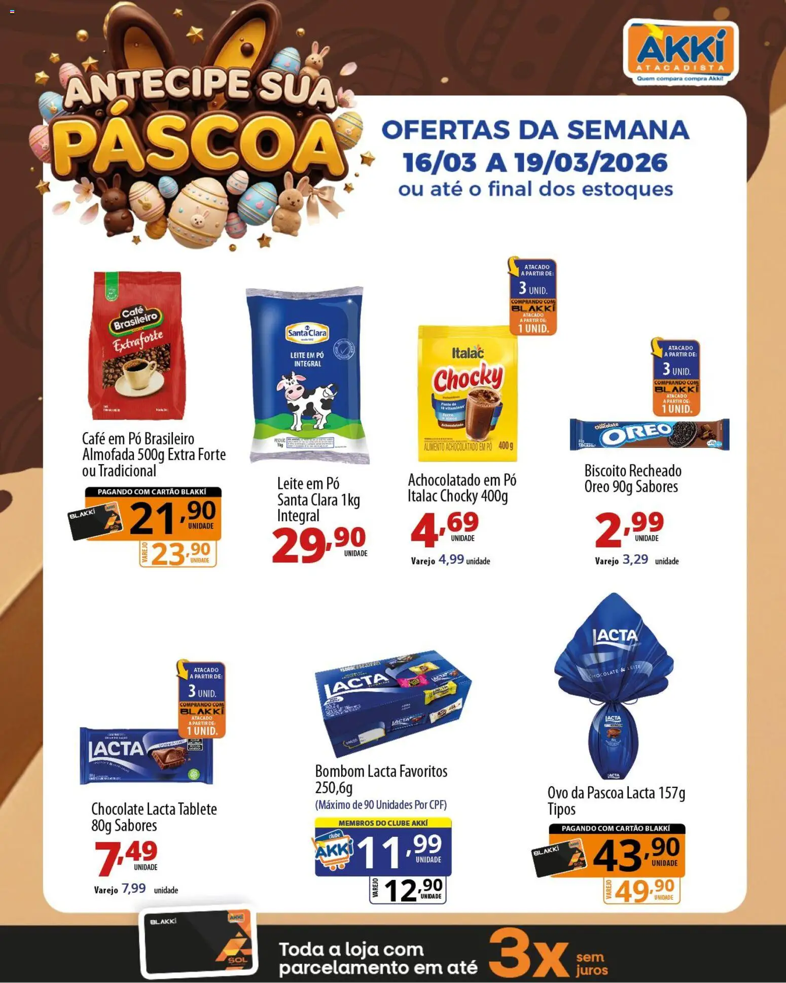 Akki Atacadista Folheto - válido de 16.03.2026 | Página: 4 | Produtos: Pó, Leite, Café, Biscoito recheado