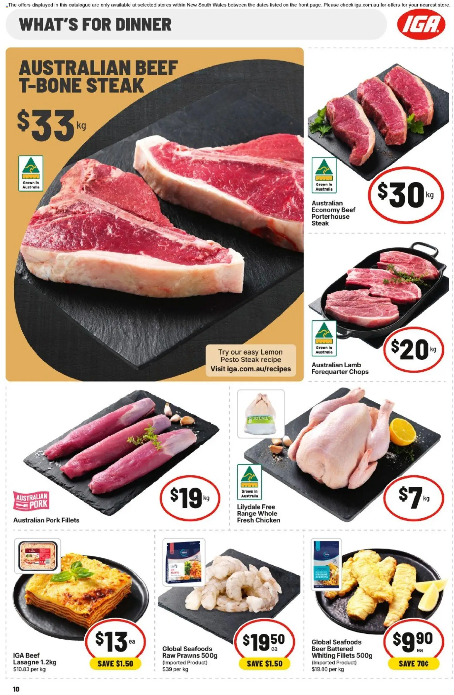 IGA catalogue - valid from 30/09/2026 | Page: 10 | Products: Pork, Lamb, Prawns, Lemon