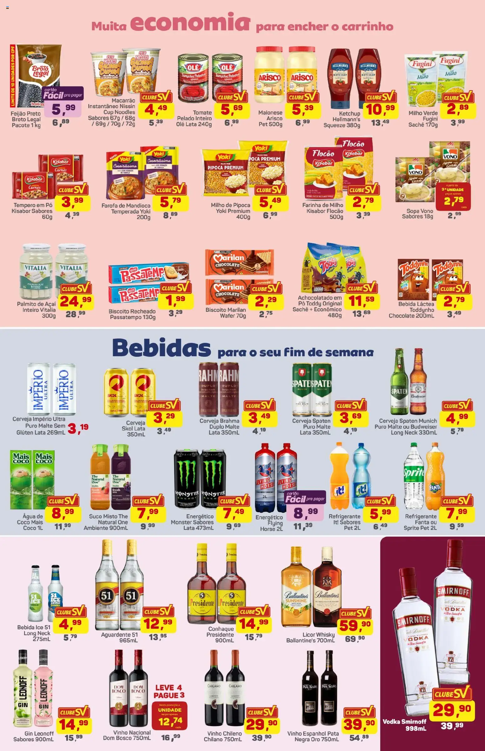 Supermercados São Vicente Folheto - válido de 10/07/2026 | Página: 3 | Produtos: Cebola, Conhaque, Bebida, Refrigerante