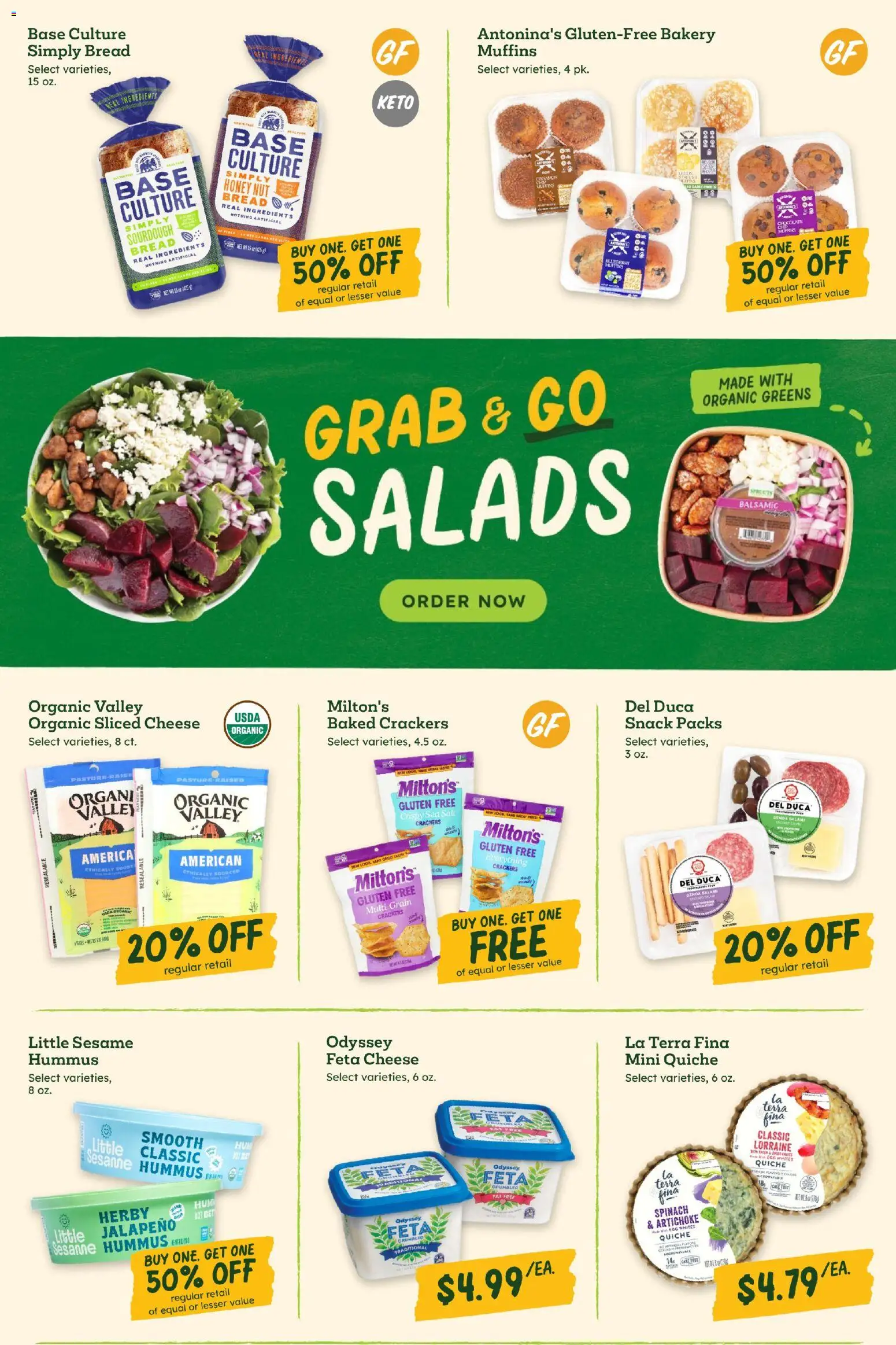 Sprouts Weekly Ad - valid from 08/05/2026 | Page: 8 | Products: Spinach, Cheese, Salami, Salt