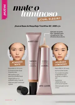 Vista previa de Base de Maquillaje TimeWise 3D, Nueva base de maquillaje TimeWise 3D, disponible en acabado mate y luminoso., nuevo folleto de la tienda, válido en México a partir del 01.05.2026 | Página: 8