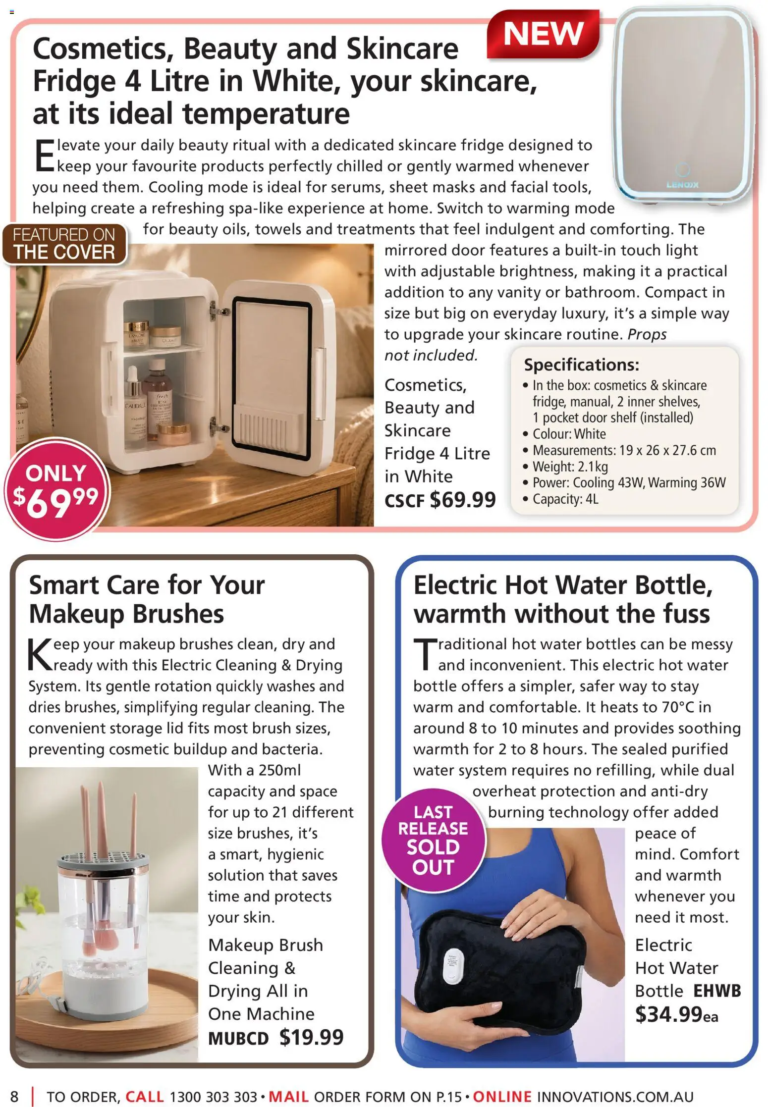 Innovations catalogue - valid from 24/08/2026 | Page: 8 | Products: Light, Brush, Towels, Fridge
