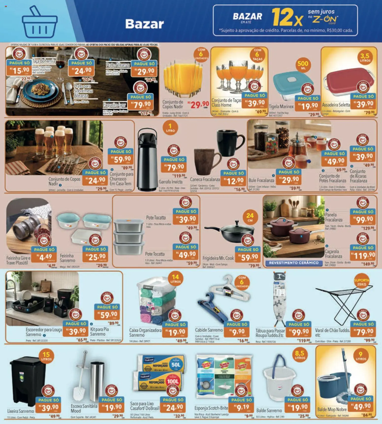 Supermercados Condor Folheto - válido de 10/08/2026 | Página: 25 | Produtos: Mop, Escorredor, Caixa, Lixeira