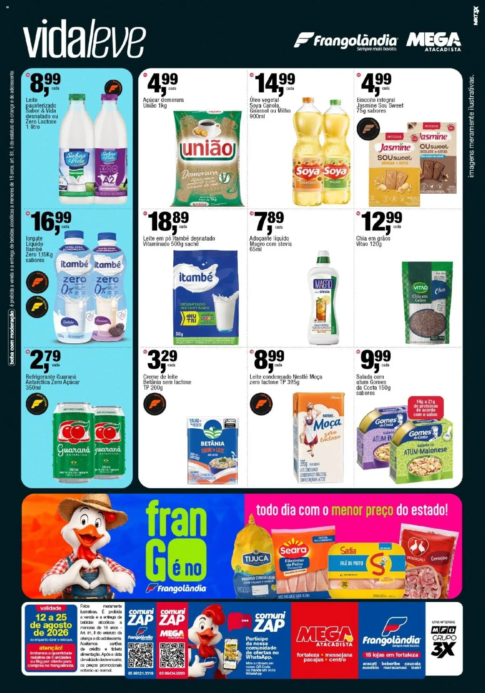 Frangolândia Folheto - válido de 12/08/2026 | Página: 2 | Produtos: Stevia, Gomes da costa, Frango, Atum