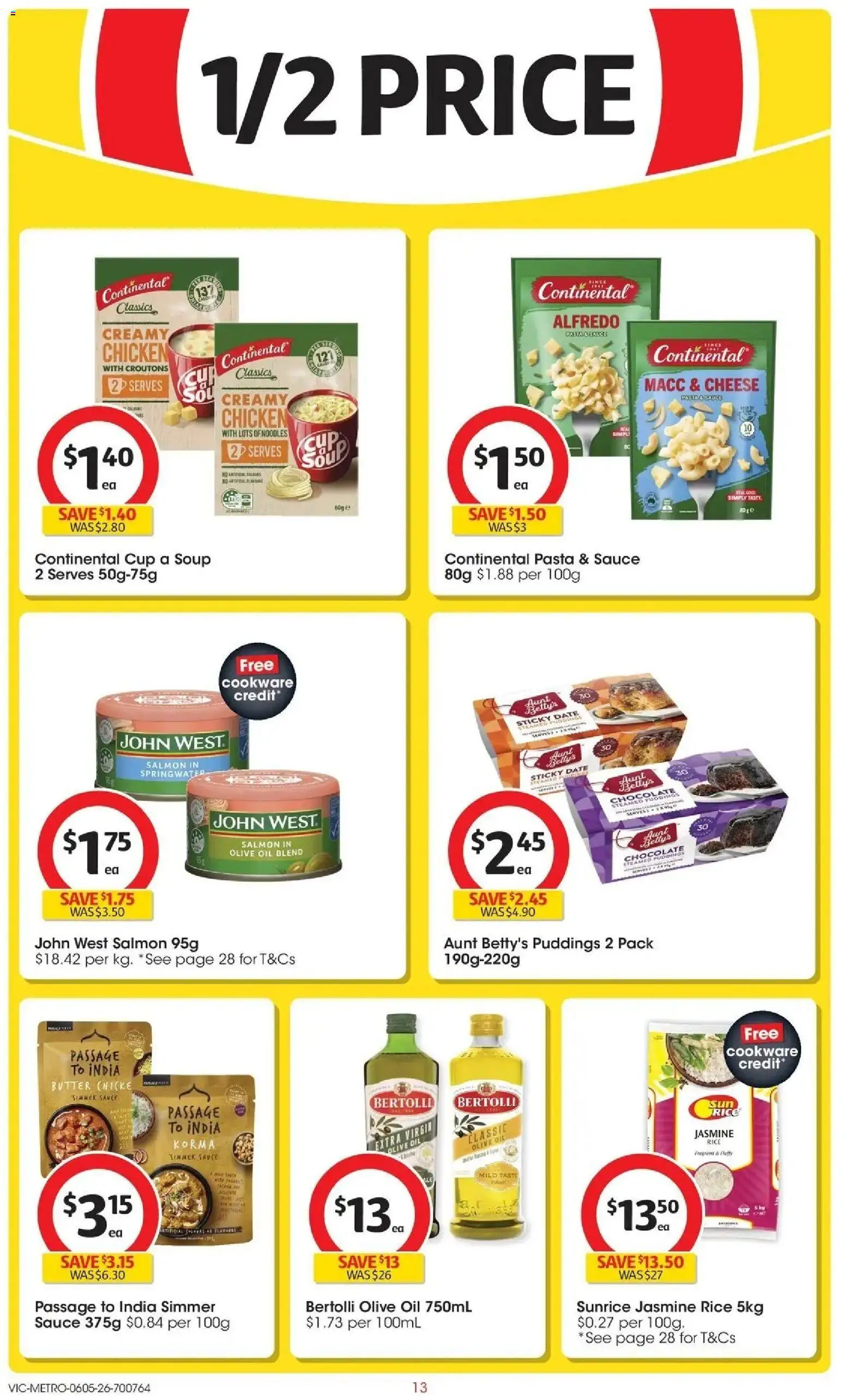 Coles catalogue - valid from 05.05.2026 | Page: 13 | Products: Butter, Olive oil, Sauce, Date