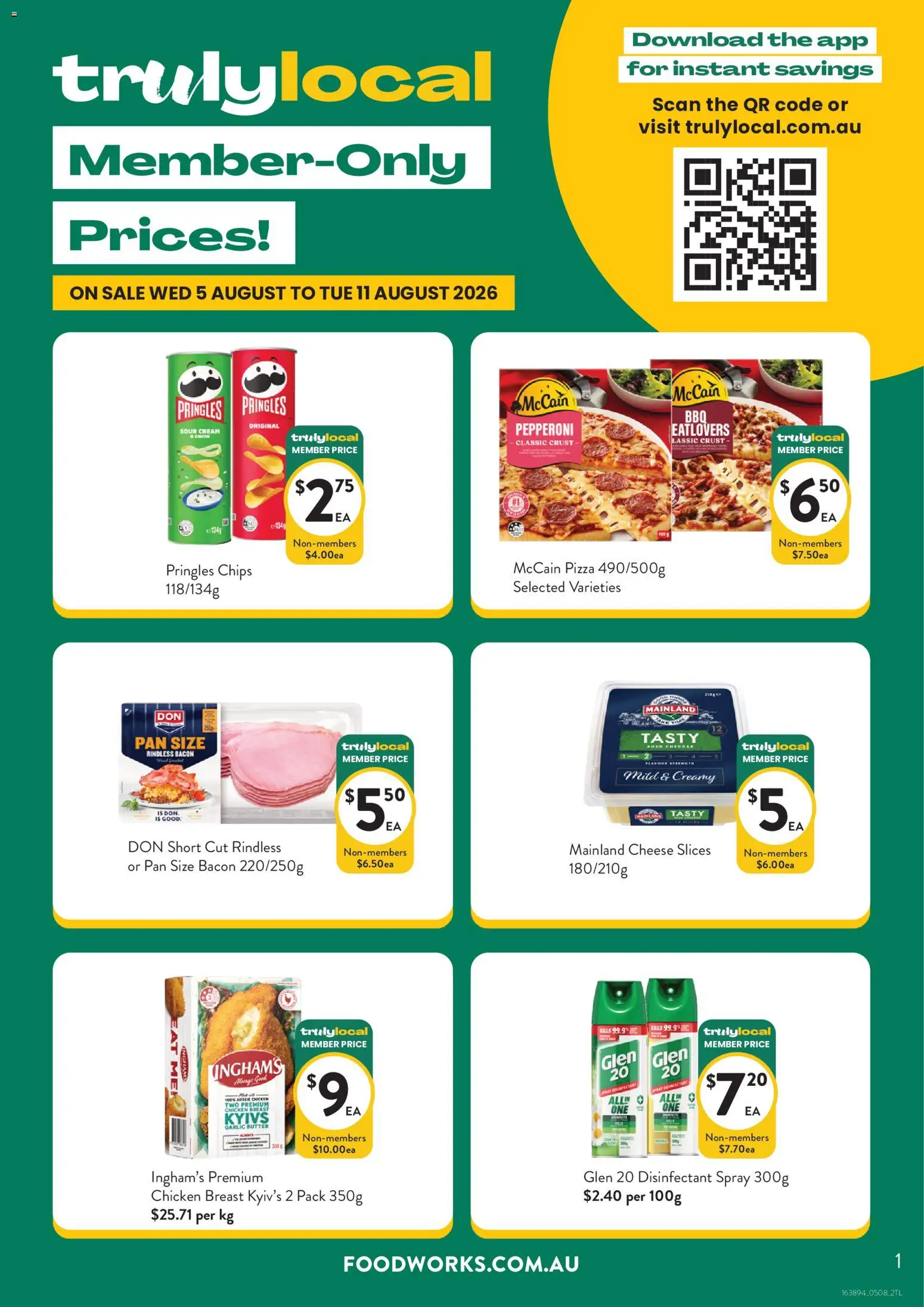 Foodworks catalogue - valid from 05/08/2026 | Page: 1 | Products: Butter, Cheese, Pizza, Chips