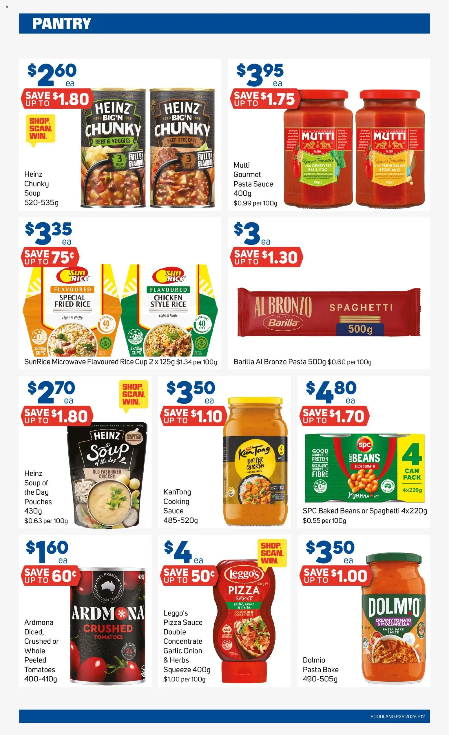 Foodland catalogue - valid from 15/07/2026 | Page: 12 | Products: Pizza, Rice, Garlic, Mozzarella