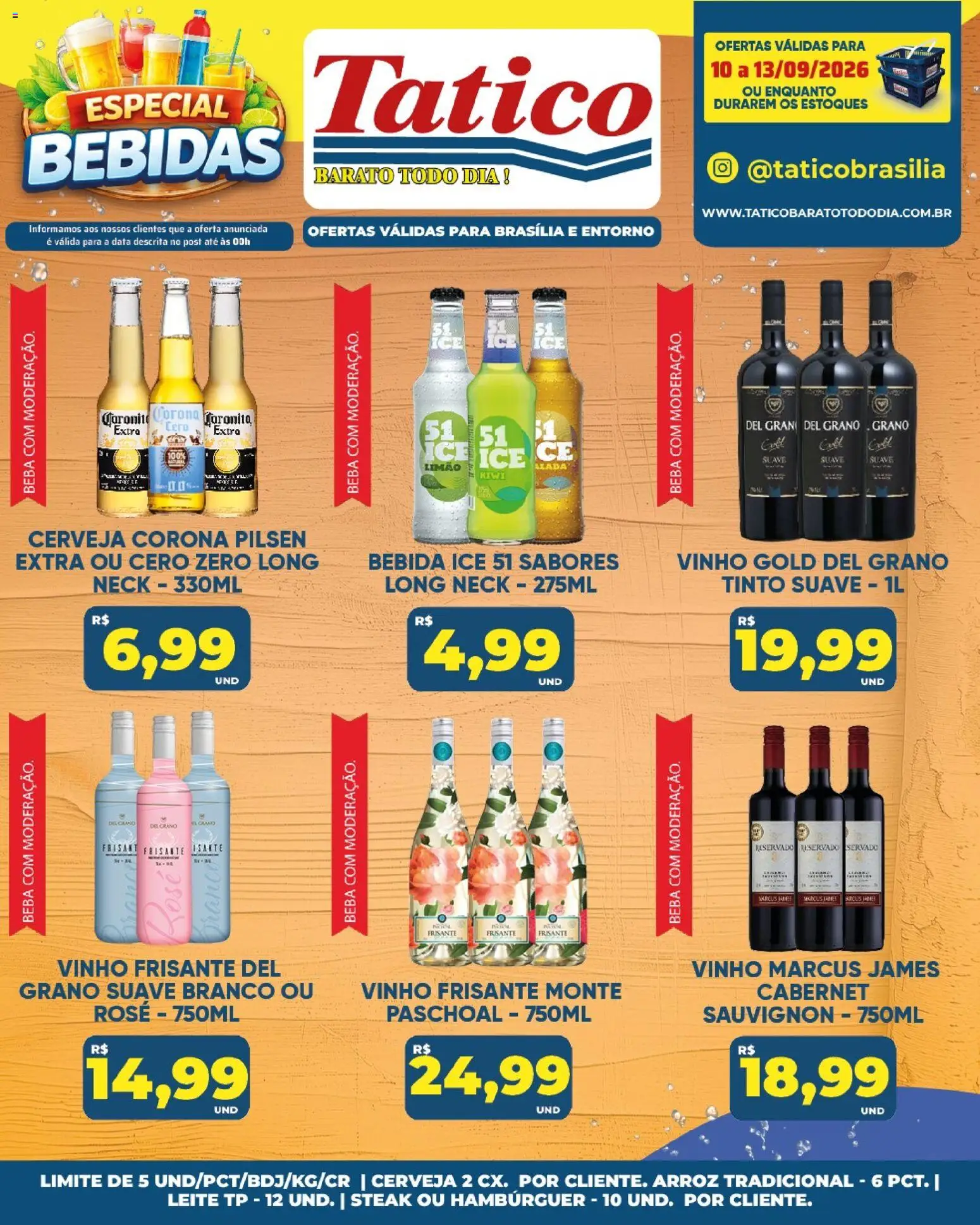 Tatico Folheto - válido de 12/09/2026 | Página: 33 | Produtos: Leite, Vinho, Kiwi, Cerveja Corona