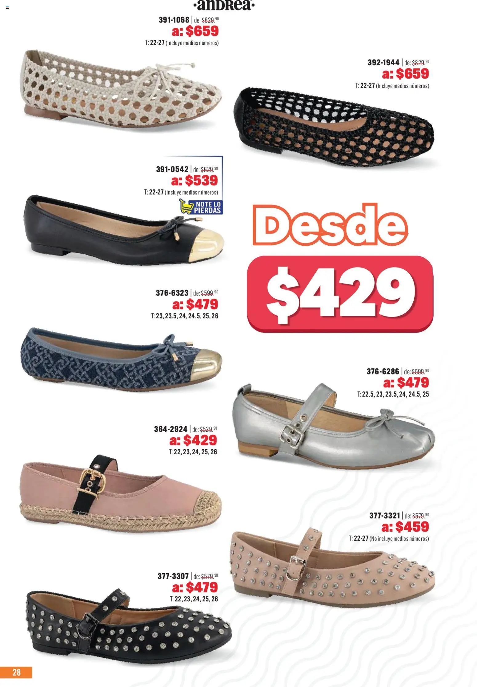 Nuevas ofertas de Andrea válidas en toda la República Mexicana desde el 03.05.2026. ¡Encuentra las mejores ofertas en Andrea catálogo Outlet! | Página: 28