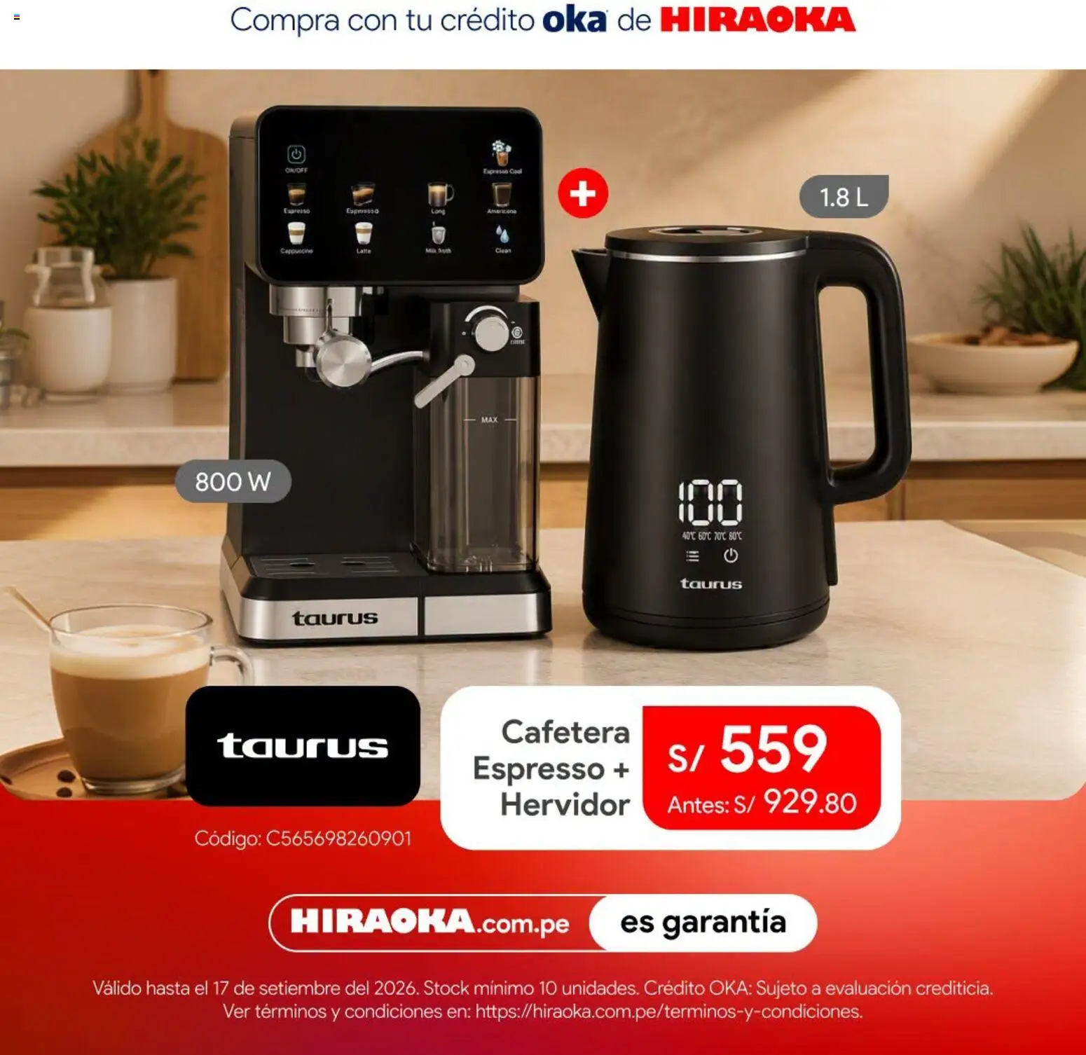 Catálogo Hiraoka válido desde 15/09/2026 | Página: 2 | Productos: Cafetera, Hervidor