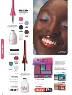 Avon folheto - Campanha 12 - Pré-Visualização do folheto da loja Avon, válido de 19/07/2026 | Página: 72 | Produtos: Delineador, Bolsa