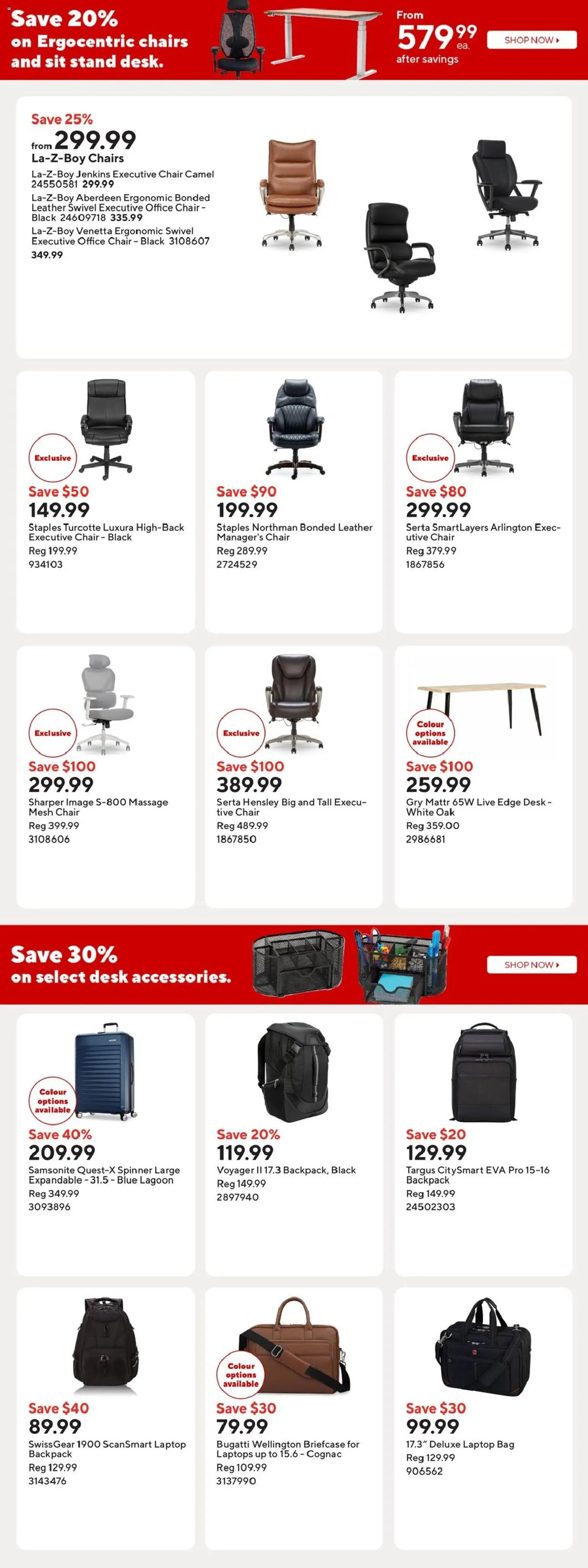 Staples flyer valid from Sep 11, 2026 | Page: 8 | Products: Printer, Box