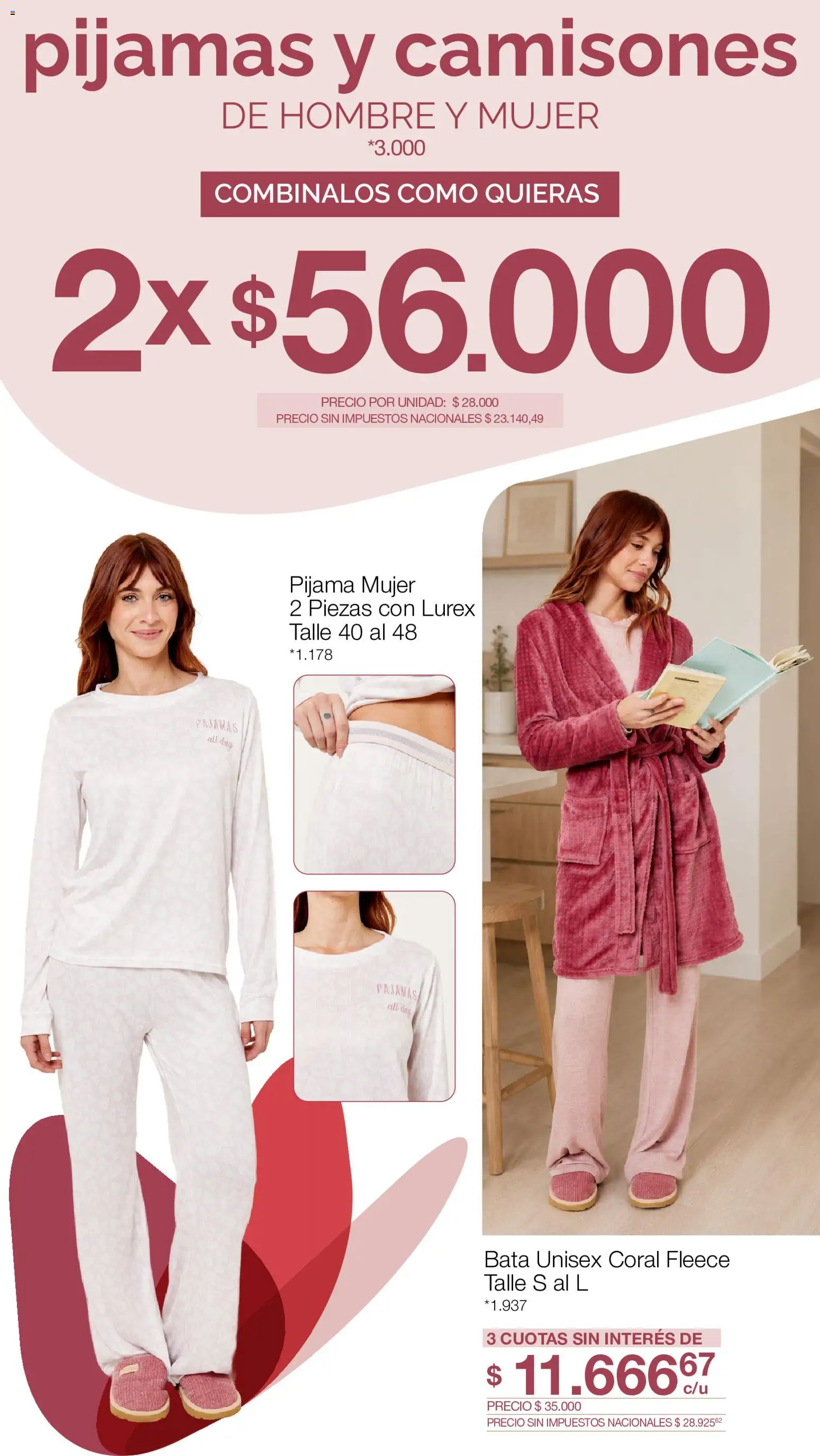La Anonima catálogo Especial Modo Relax │ válido desde el 25/06/2026 | Página: 8 | Productos: Bata, Pijama
