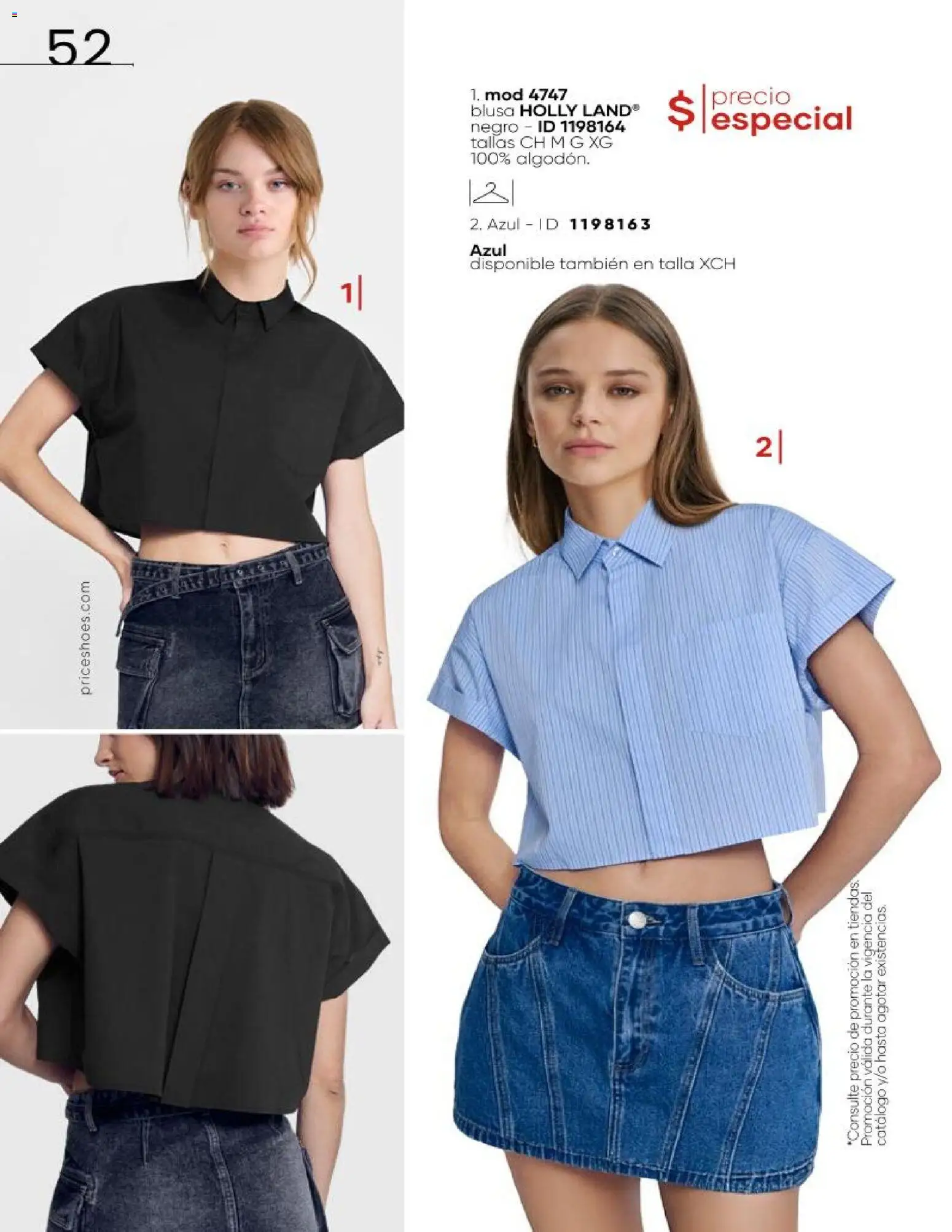 Nuevas ofertas de Price Shoes válidas en toda la República Mexicana desde el 16.06.2026. ¡Encuentra las mejores ofertas en Price Shoes catálogo Cierre de temporada! | Página: 52 | Productos: Blusa