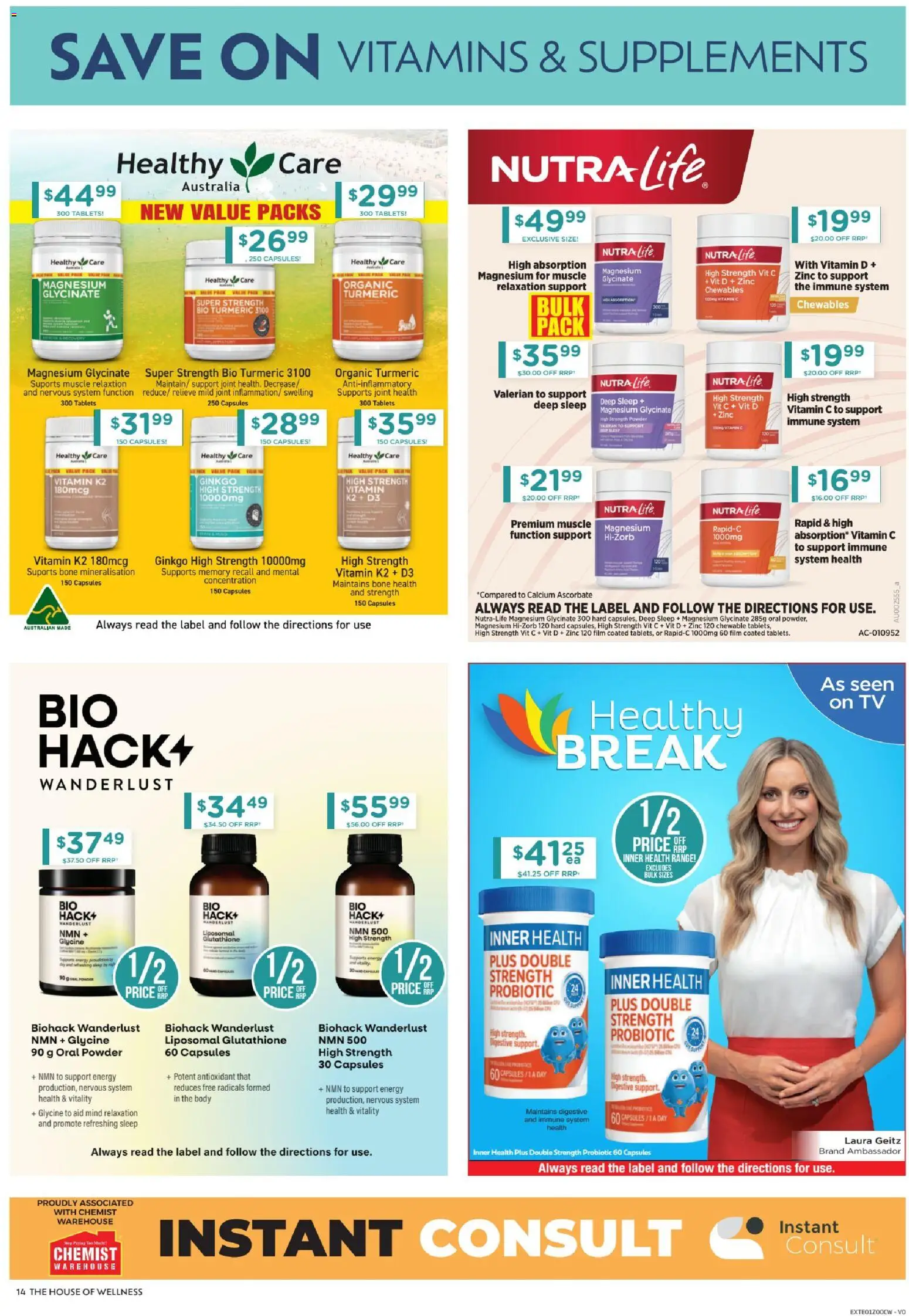 Chemist Warehouse catalogue - valid from 09/07/2026 | Page: 14 | Products: Powder, Tablets, Vitamin, Zinc