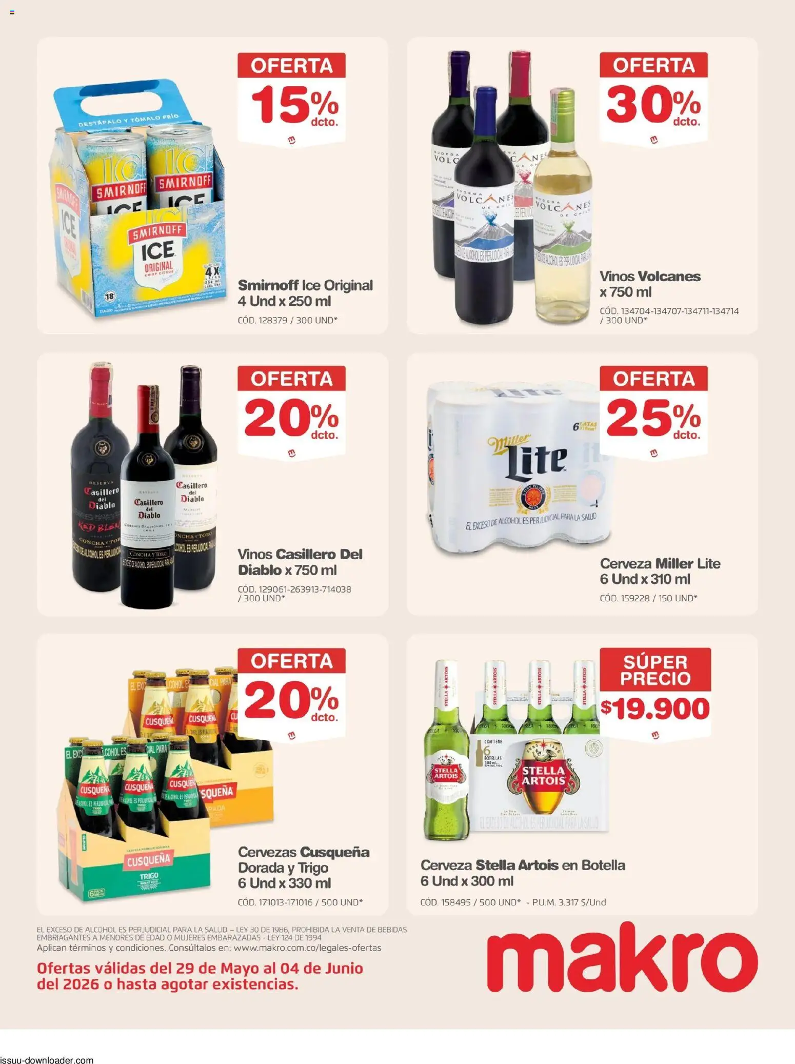 Makro revista - valida desde el 29.05.2026 | Página: 20 | Productos: Botella, Tintura, Cerveza